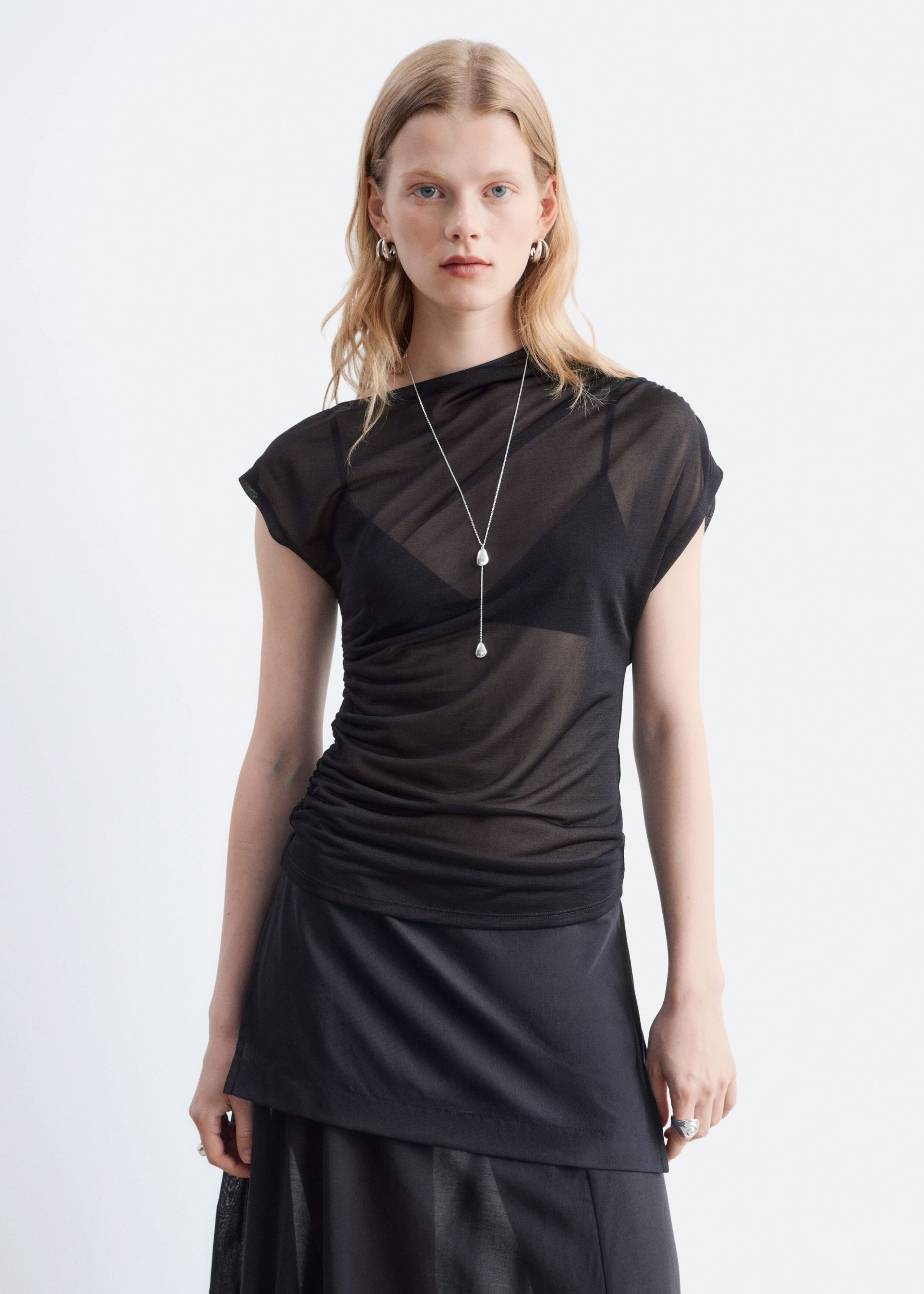 Gathered Top - Pink - Lookbook