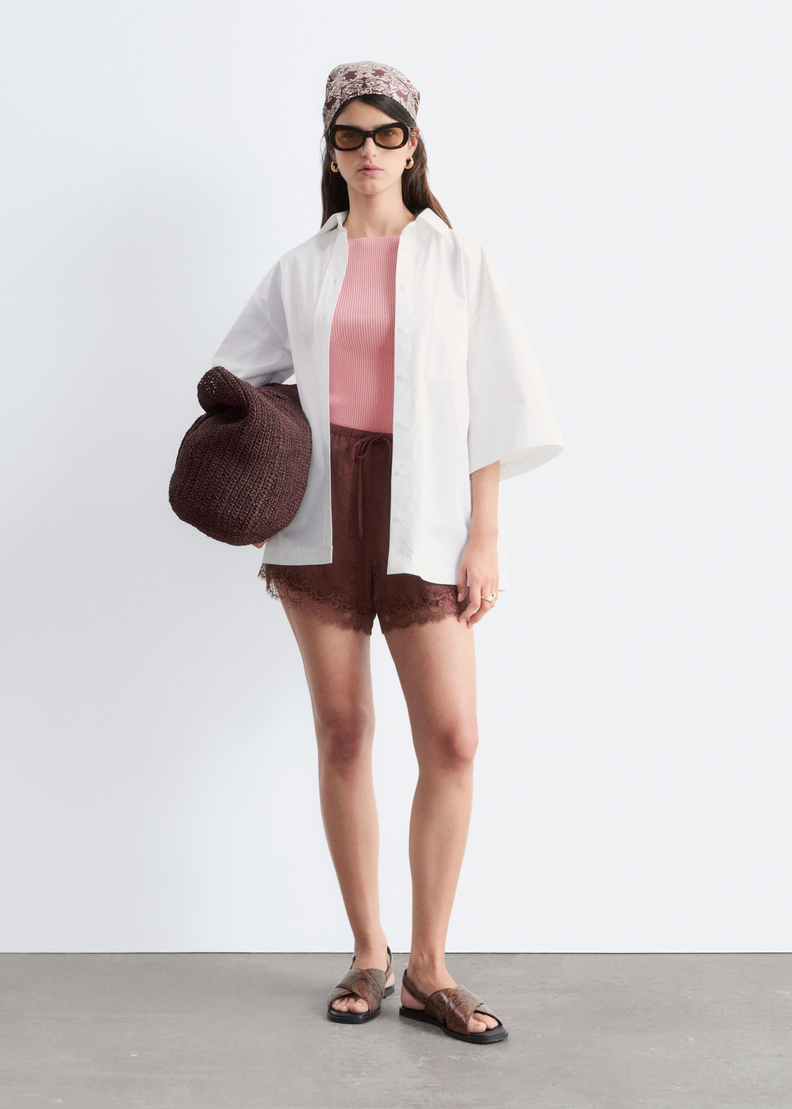 Image of Crossover-Sandalen aus Leder