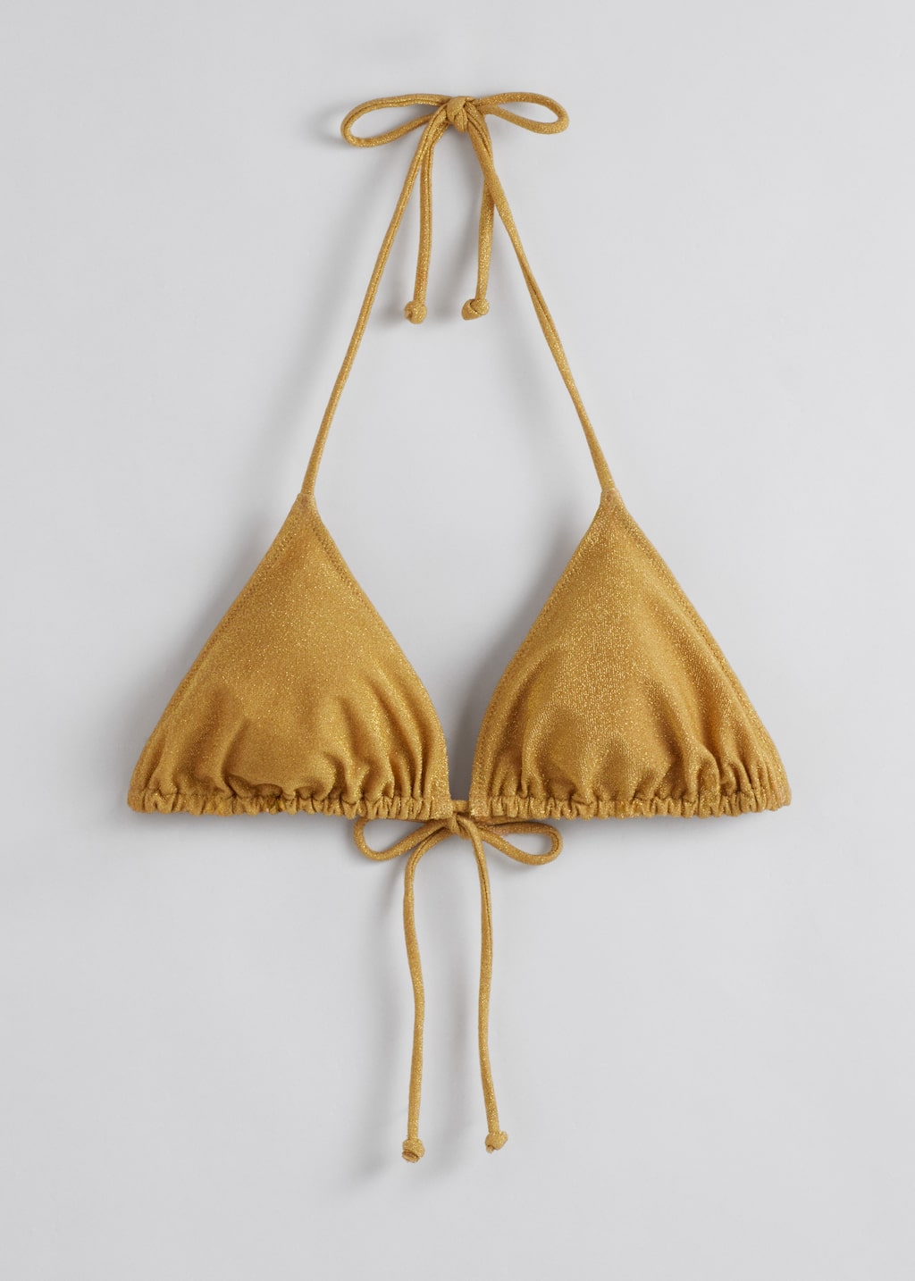 Image of Błyszczący trójkątny top bikini