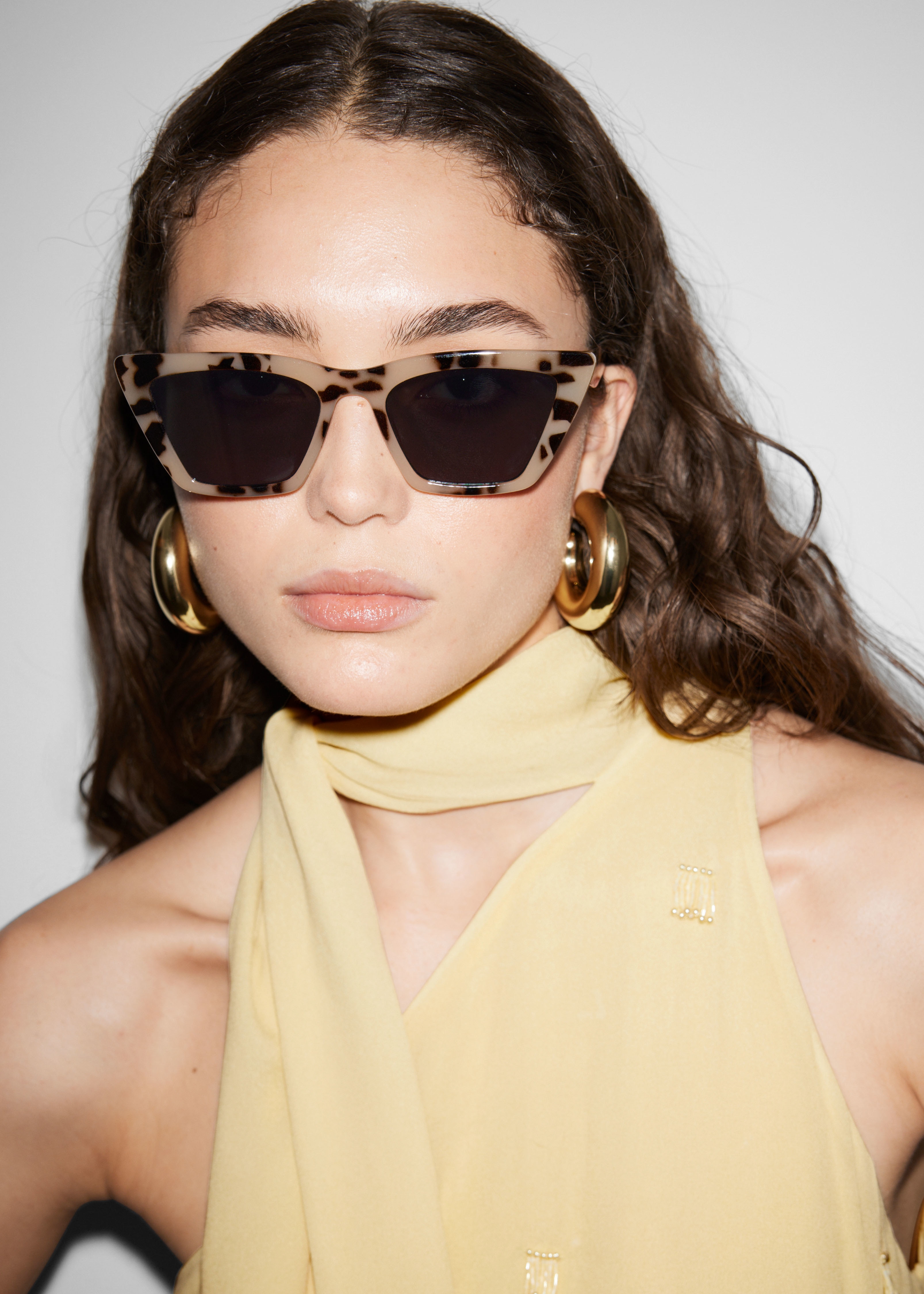 Angular Cat Eye Sunglasses - Brown/Πράσινο/Μαύρο/Ανοιχτό Πορτοκαλί/Tortoise/Μαύρο/Blue/Burgundy