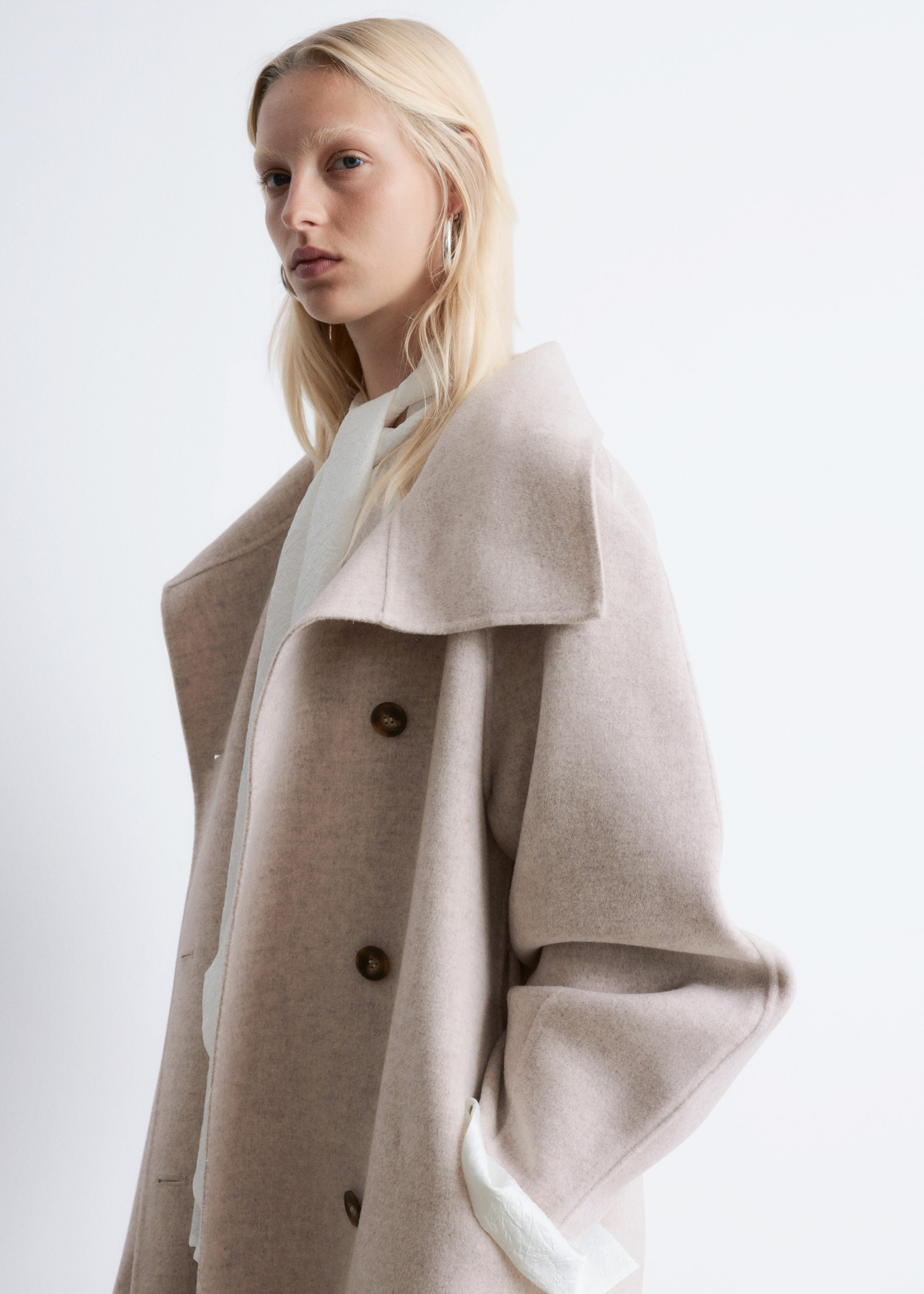 Other Stories Funnel-Collar Wool Coat King's Cross