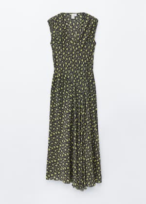 Black/Green Floral
