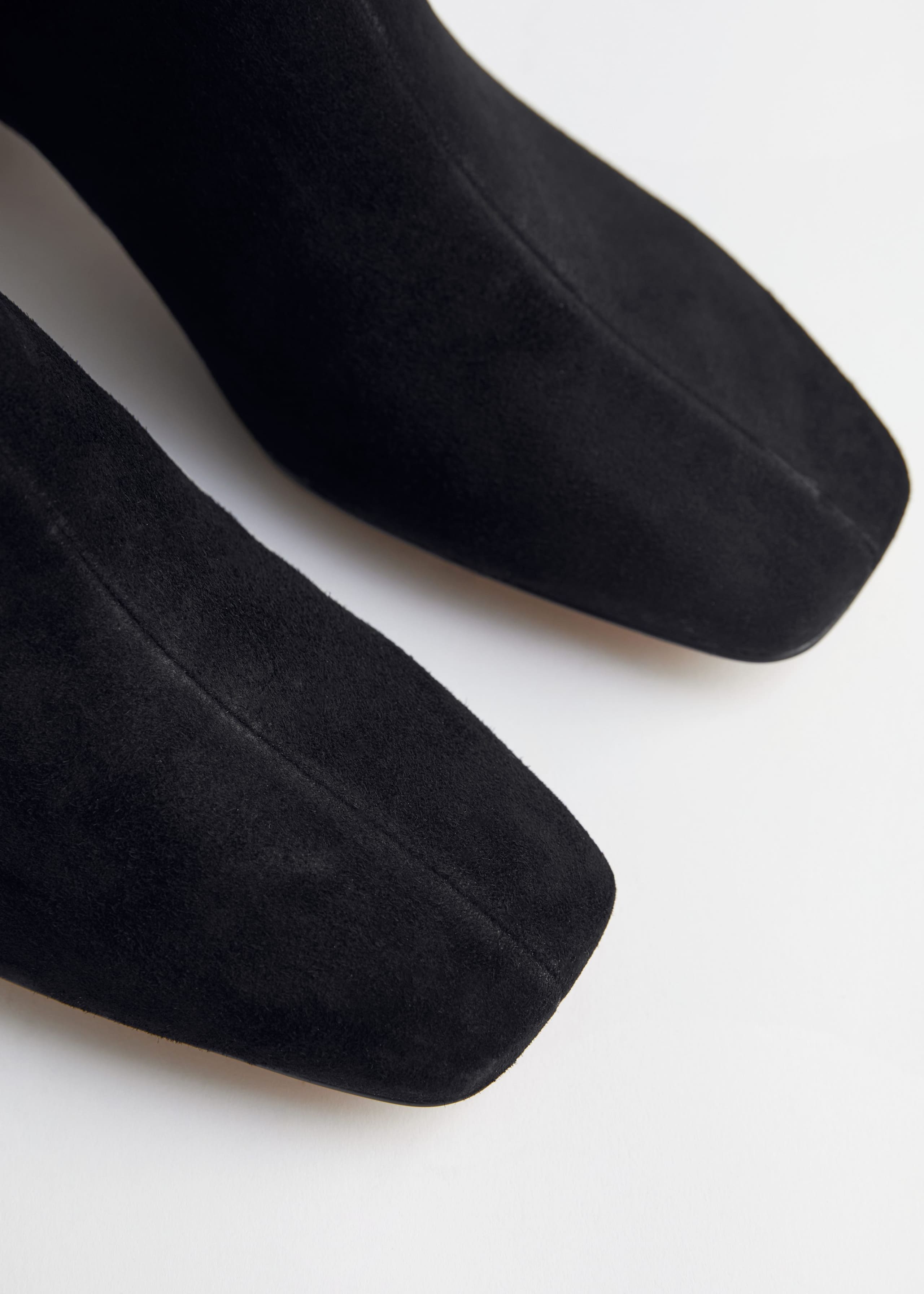 Block Heel Leather Boots - Leather - Natura morta