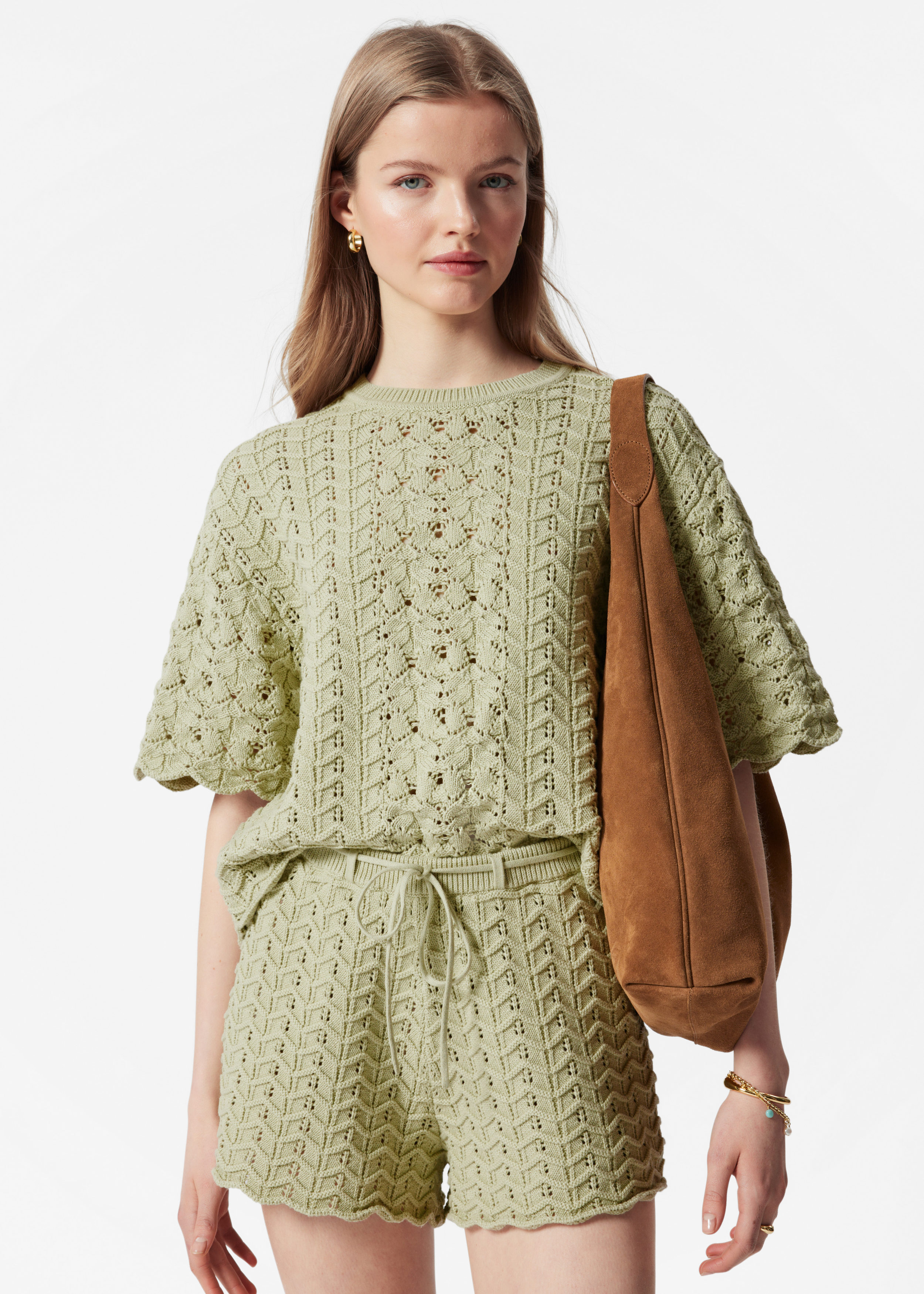 Dolphin Button Knit Vest - Blue - & Other Stories DK
