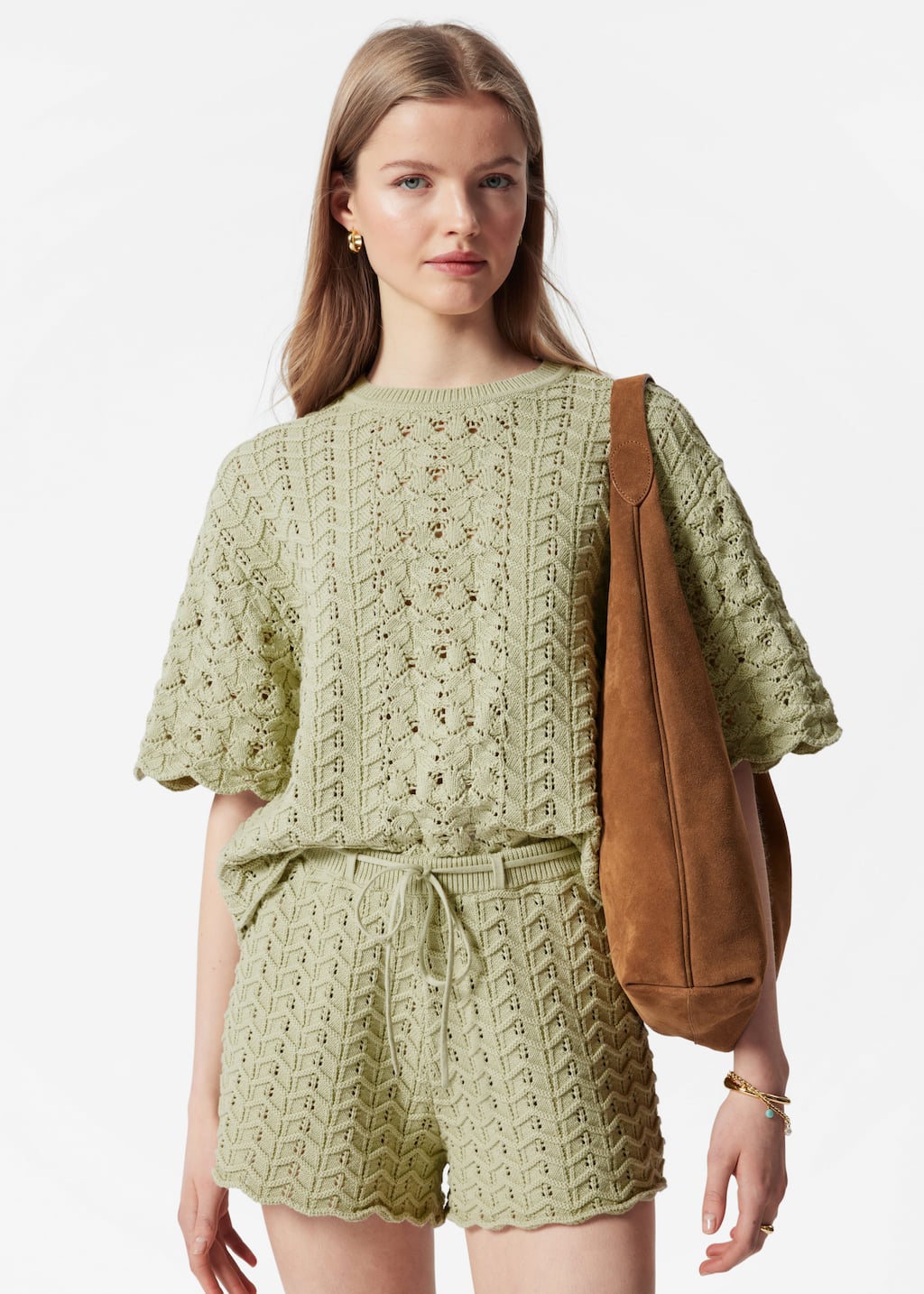 Image of T-shirt en maille pointelle