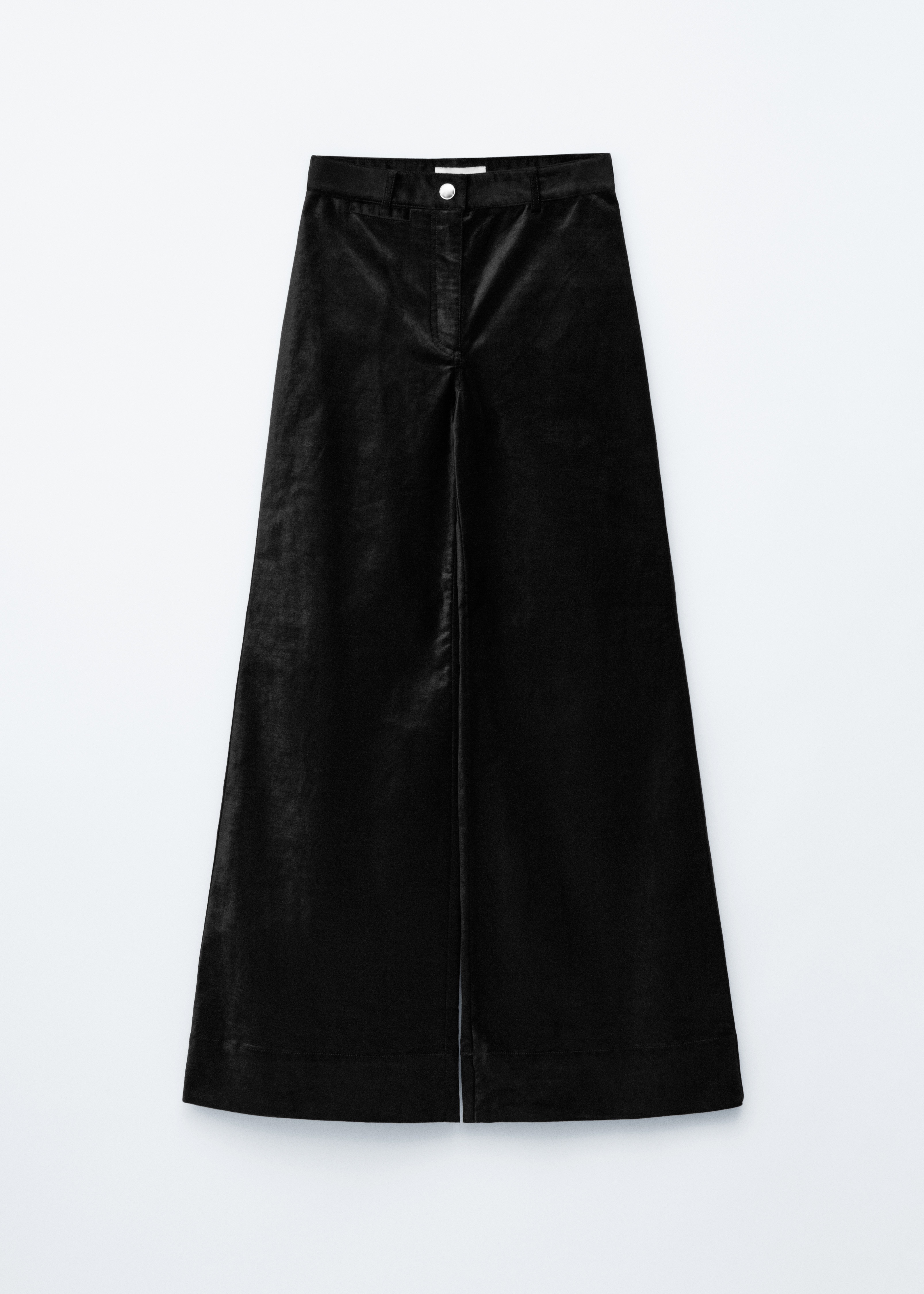 Pantalones de terciopelo acampanados - Negro/Marrón oscuro