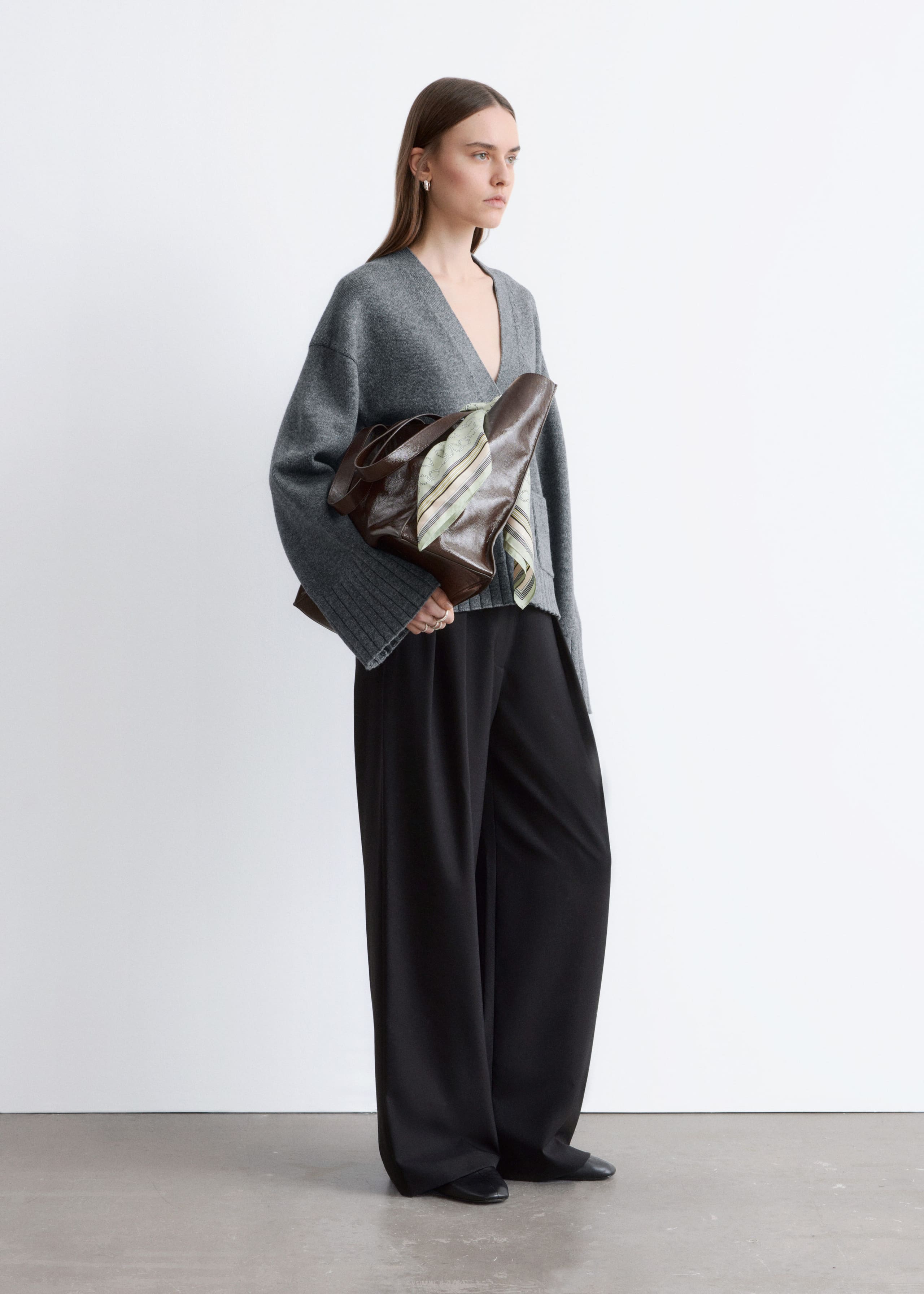 Image of Tapered Knit Cardigan