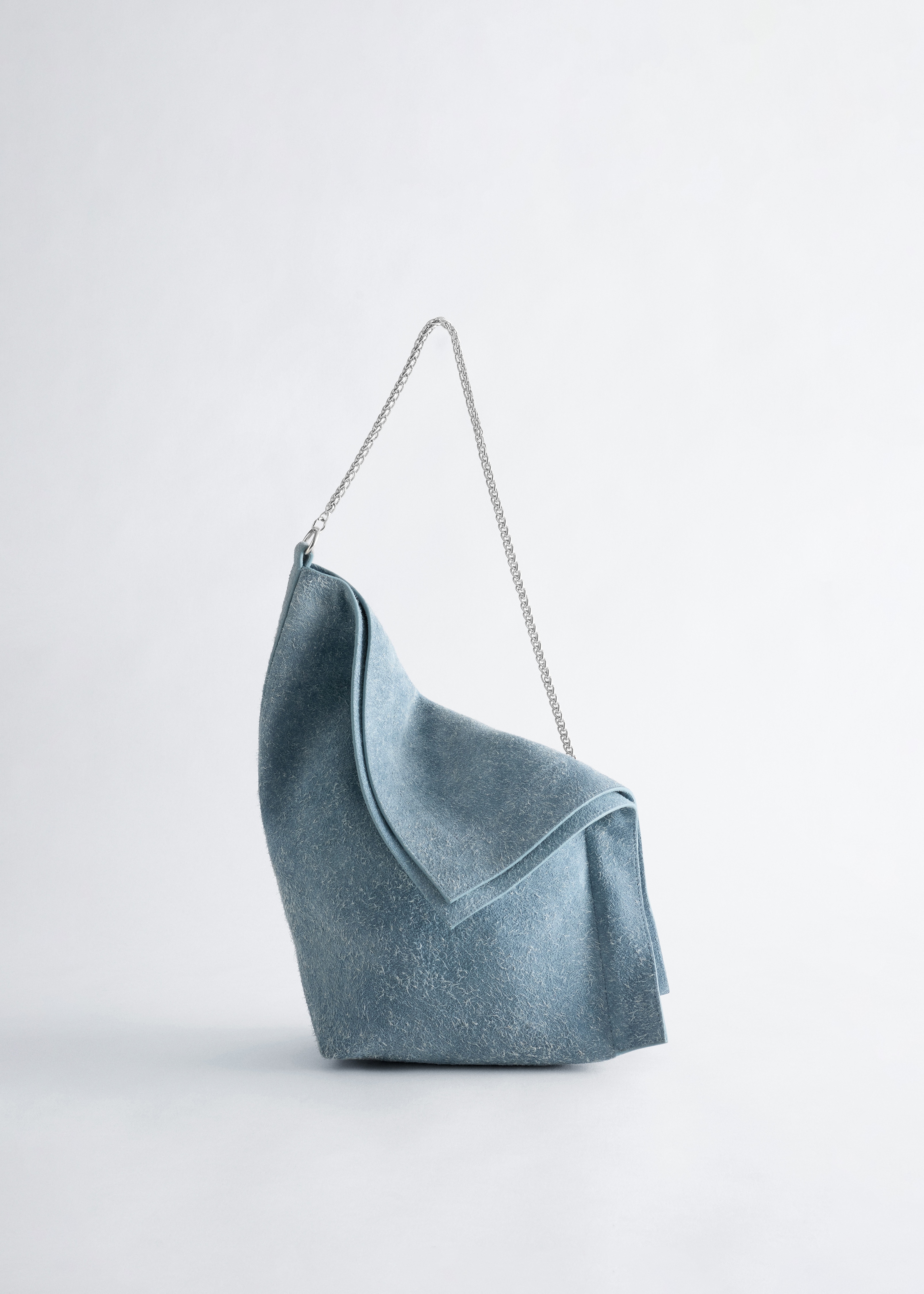 Slouchy Shoulder Bag - Blue/Black