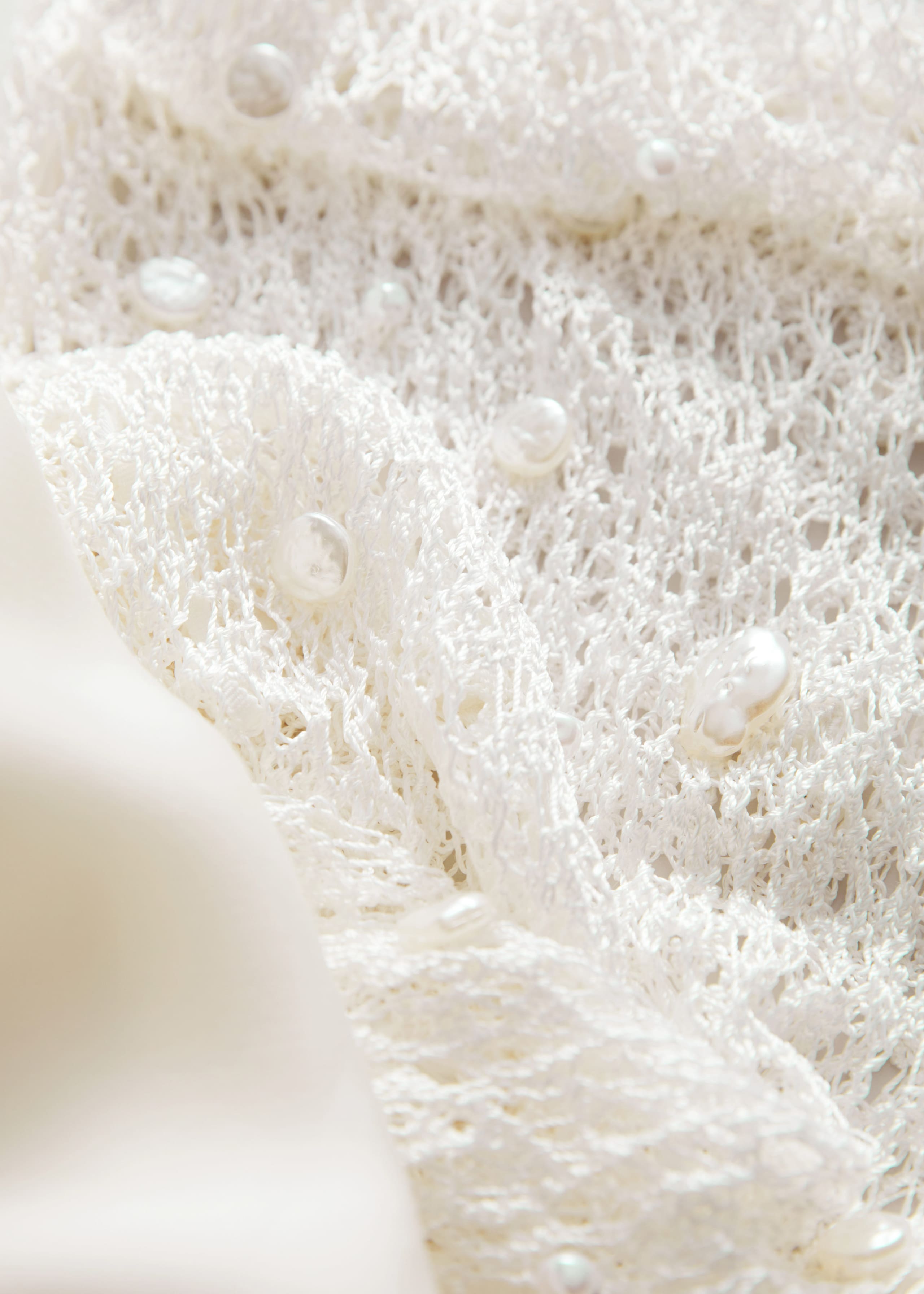 Image of Beaded Crochet Midi Dress