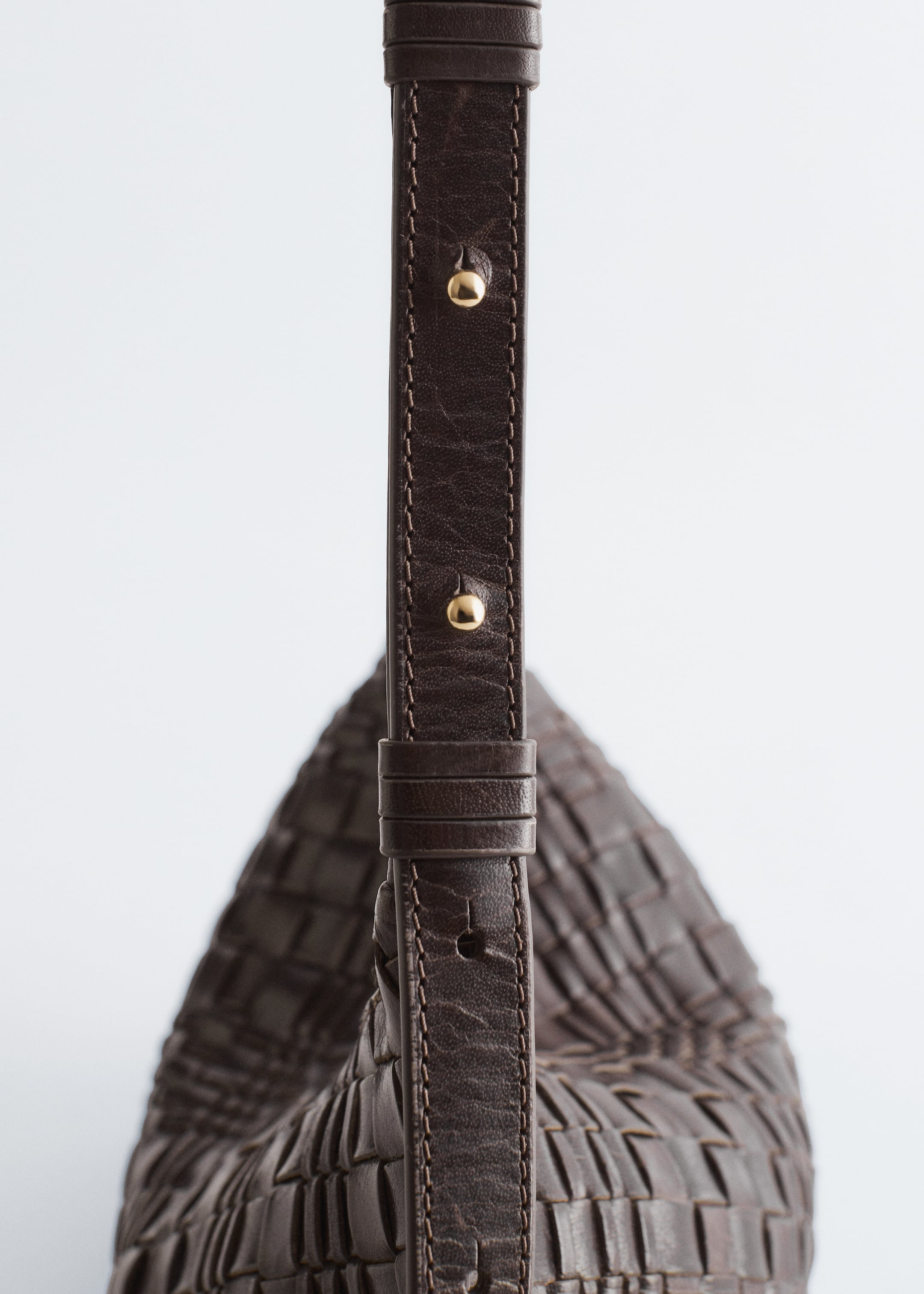 Ingrandisci l'immagine: Interwoven Leather Crossbody Bag - Dark Brown - DONNA | H&M CH 6