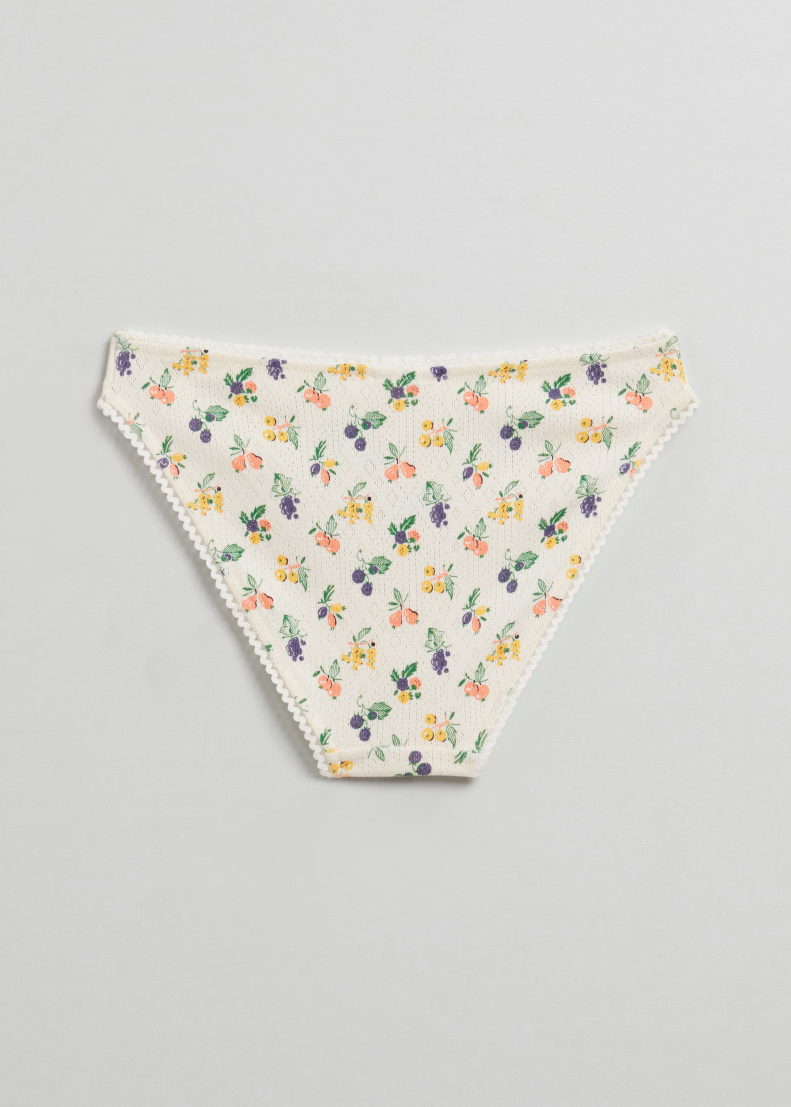 Pointelle-Knit Cotton Briefs - Cream - Still Life