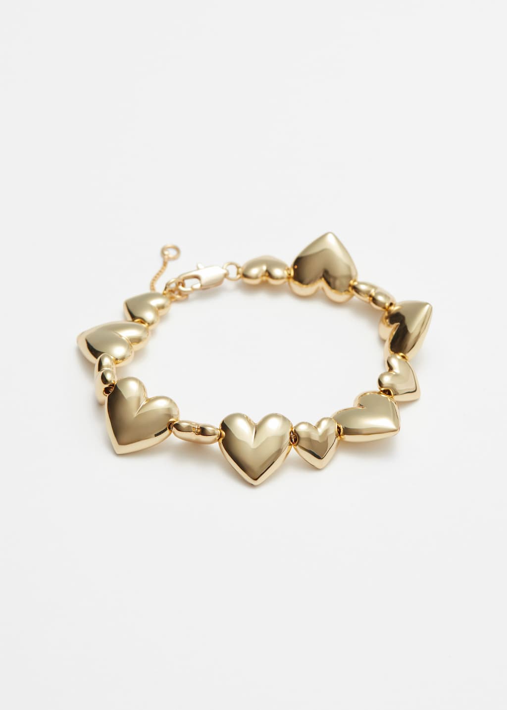 Pulsera con colgantes de corazón - Plata - Bodegón