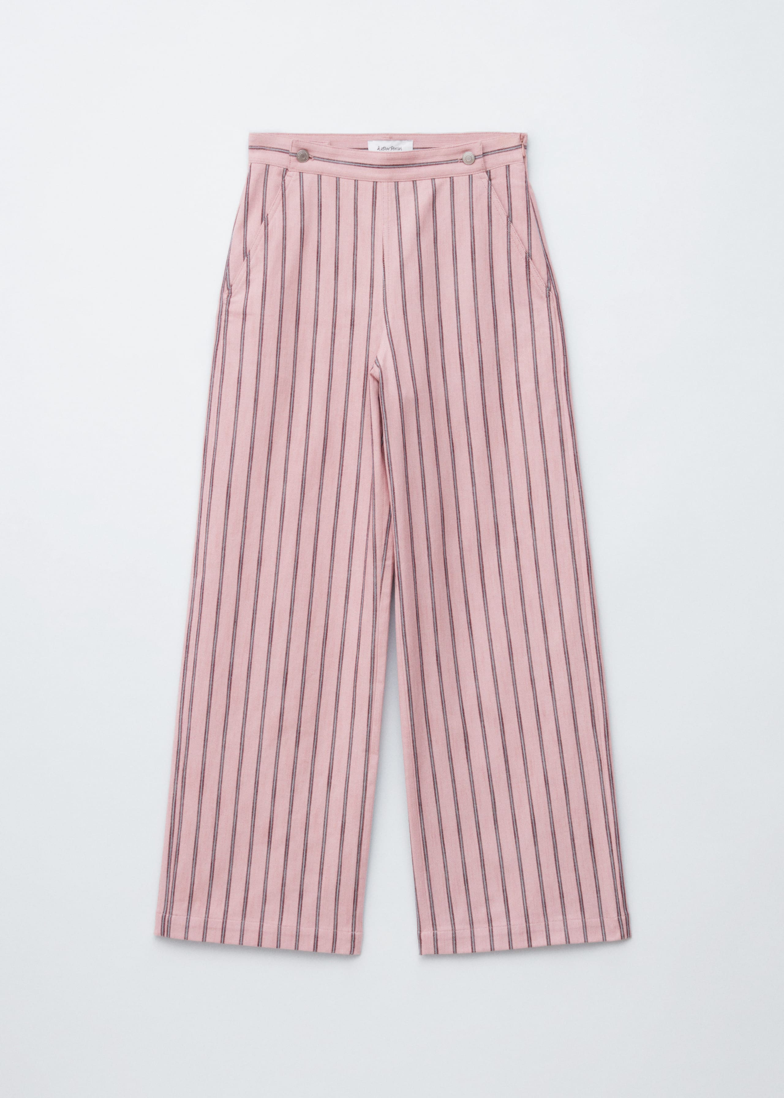 Image of Striped Cotton Trousers