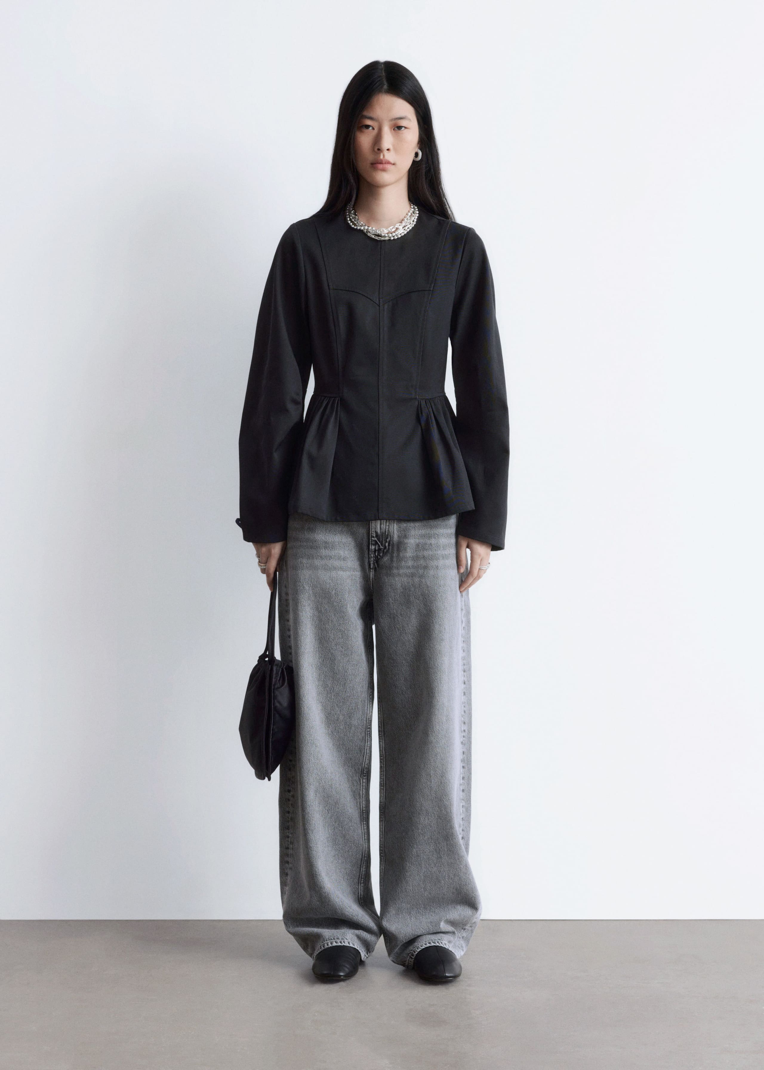 Image of Cotton Peplum Top