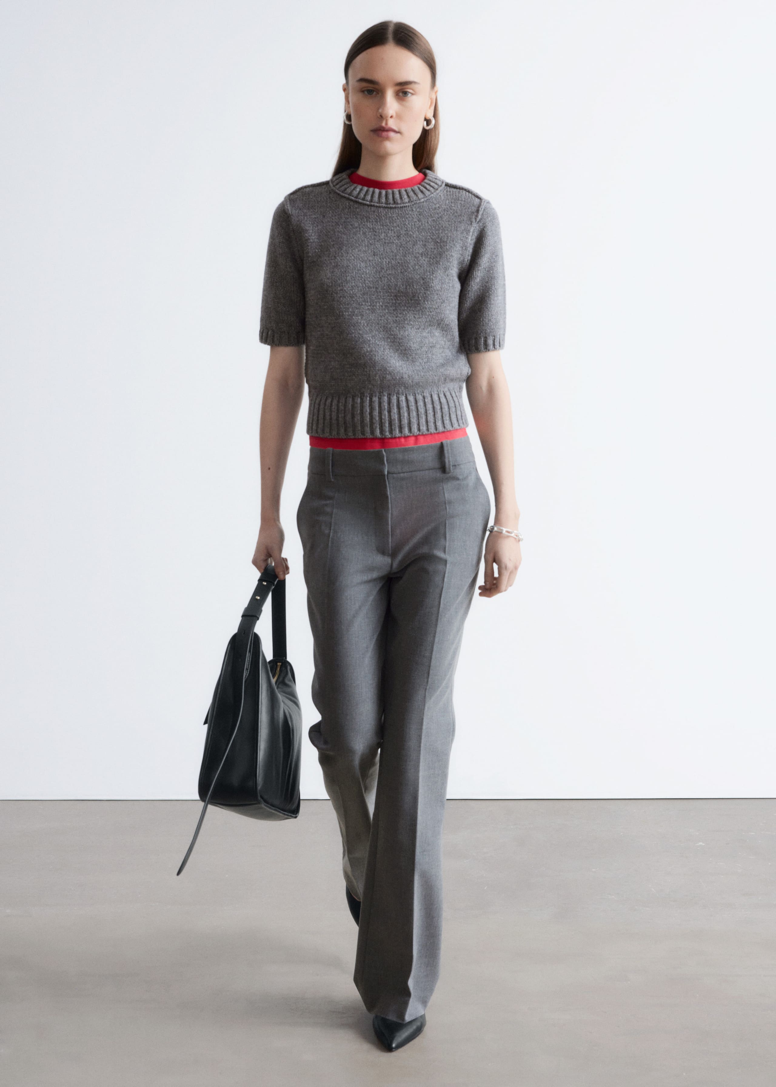 Image of Wool-Blend Knitted T-shirt