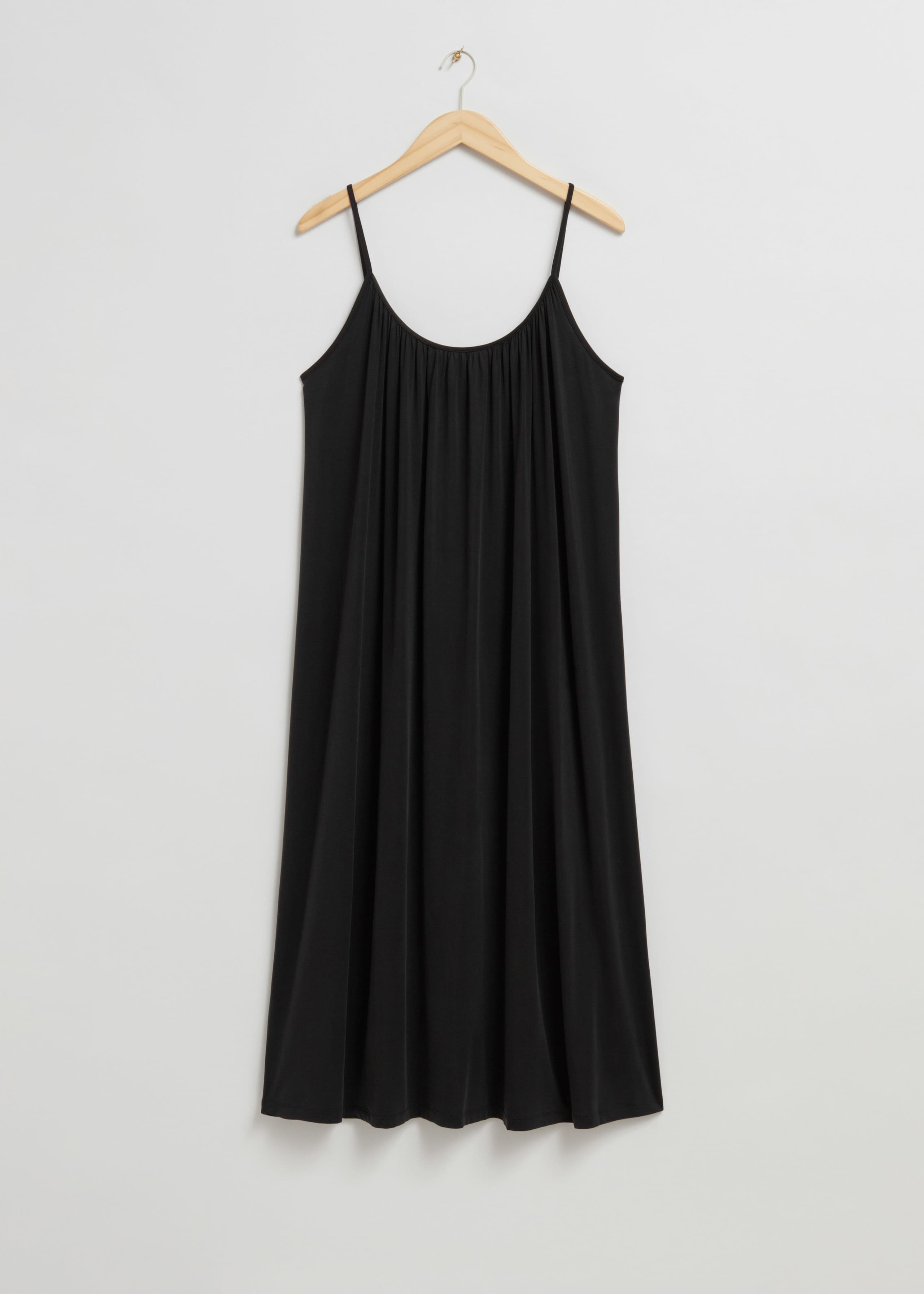 Vestido de tirantes con detalle fruncido - Beige claro - Bodegón