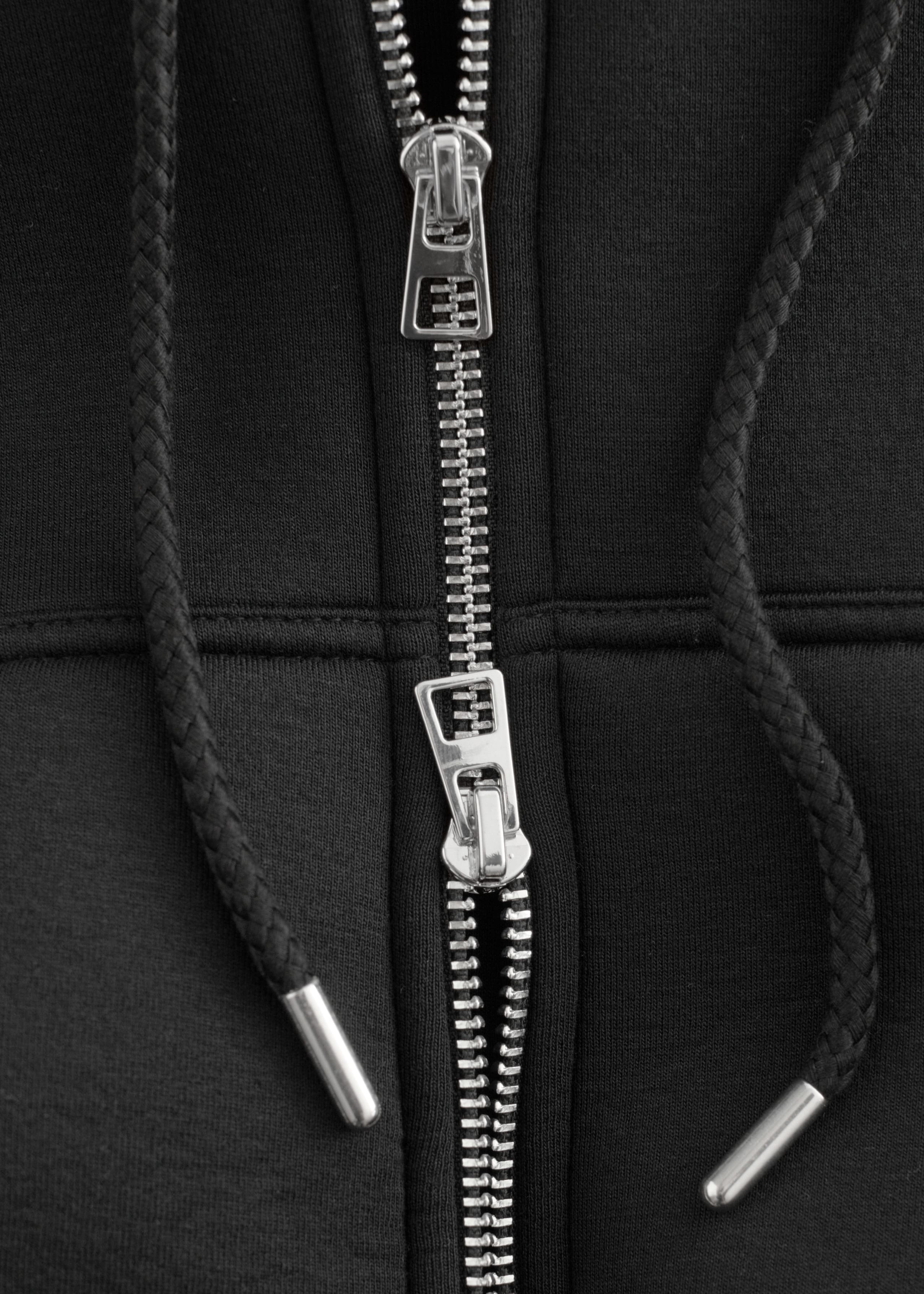 Image of Cropped Scuba Zip-Up Hoodie