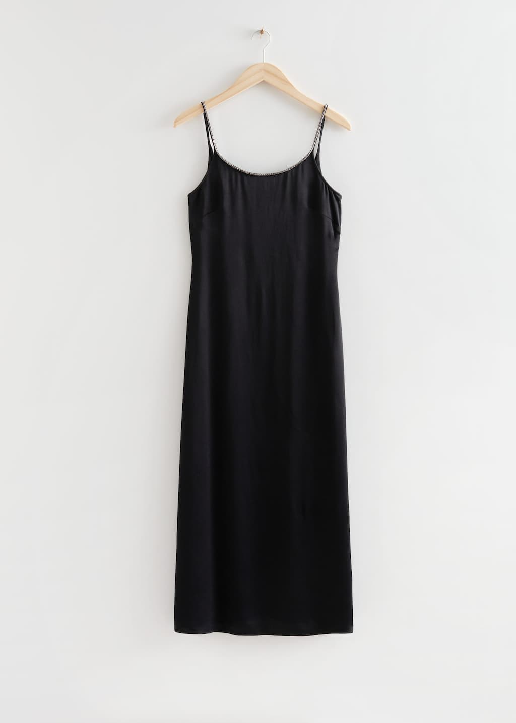 StrappyRhinestoneMidiDress - Black - Bodegón