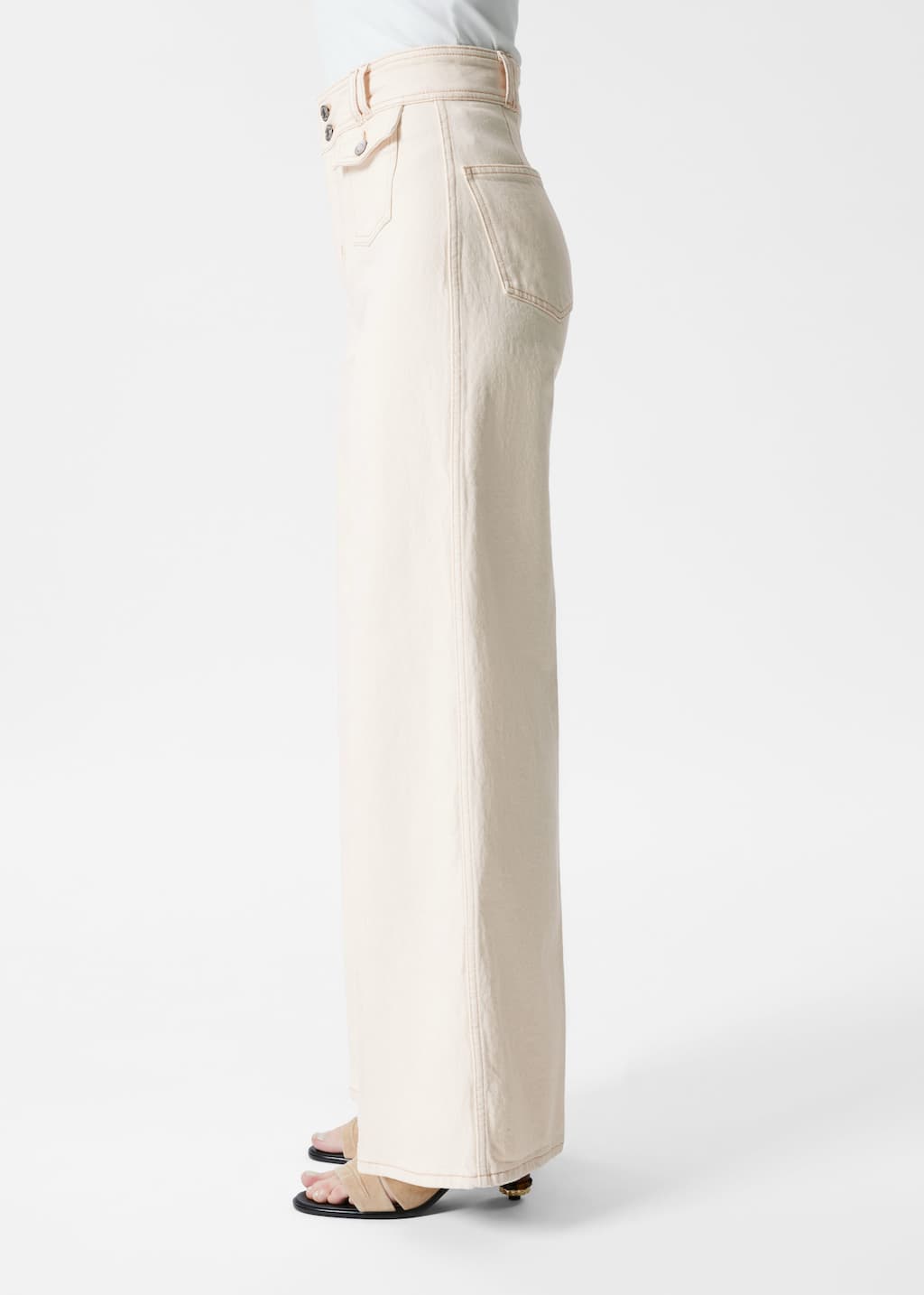 Image of Press-Crease Flared Jeans