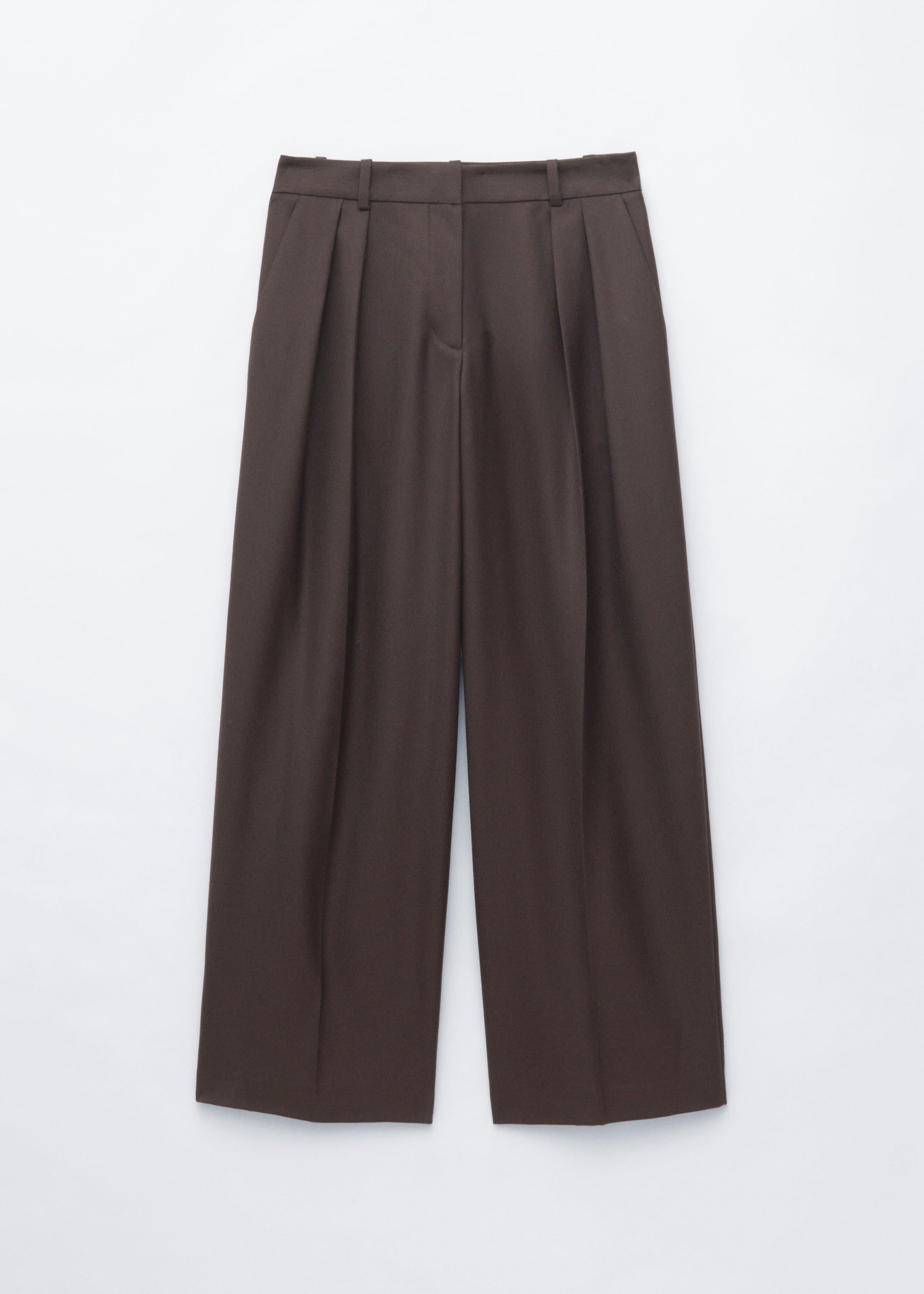 Wool-Blend Tailored Trousers