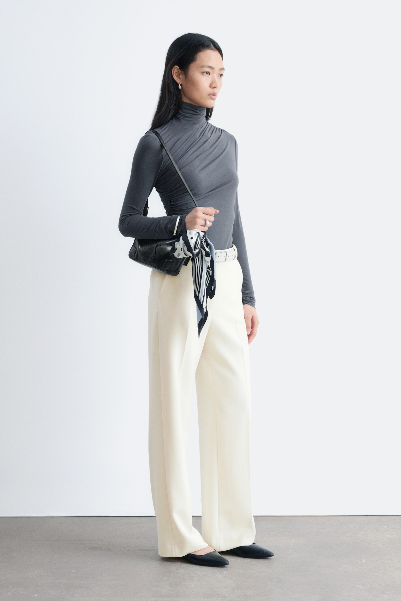 Spodnie z prostymi nogawkami z kantami - Kremowy/Granatowy/Ciemnozielony/Ciemnobrązowy/Czarny - 7