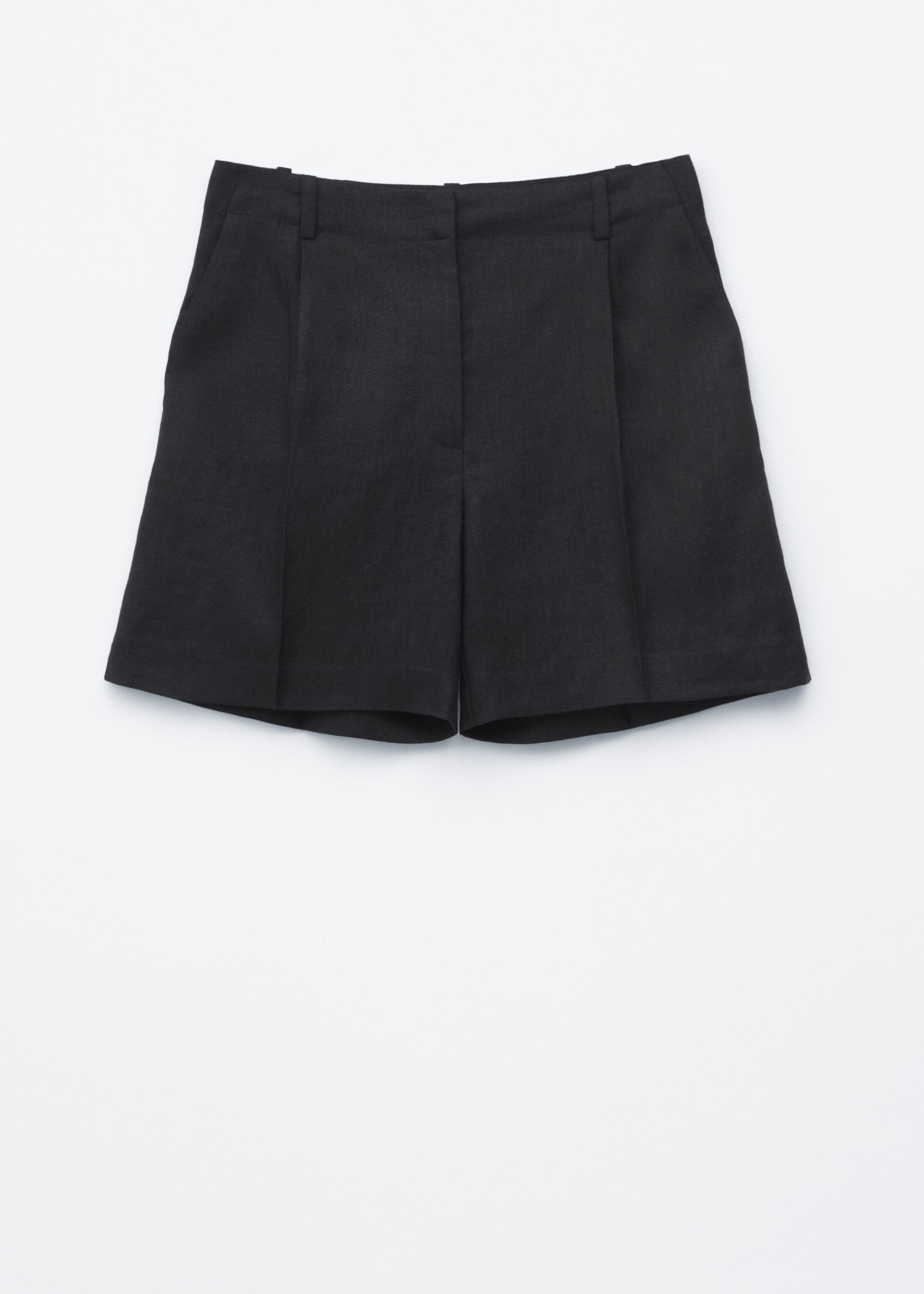 Image of Pleated Linen Shorts