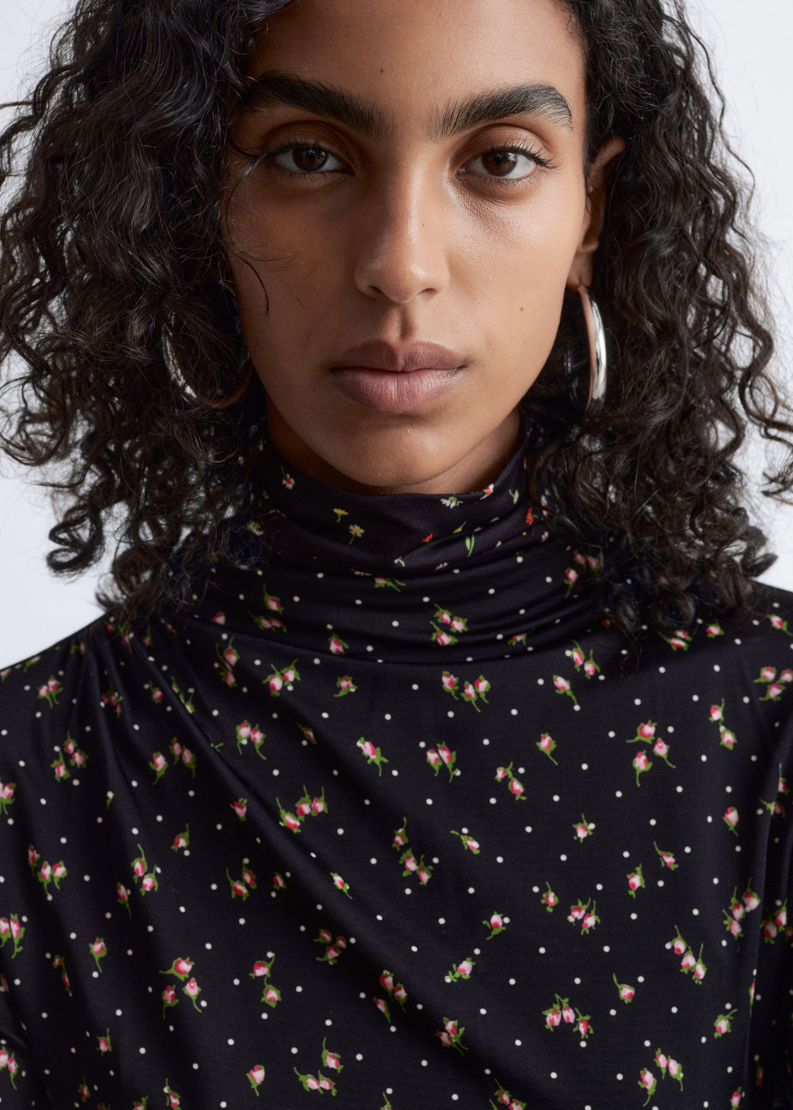 Image of Mock Neck Midi Dress