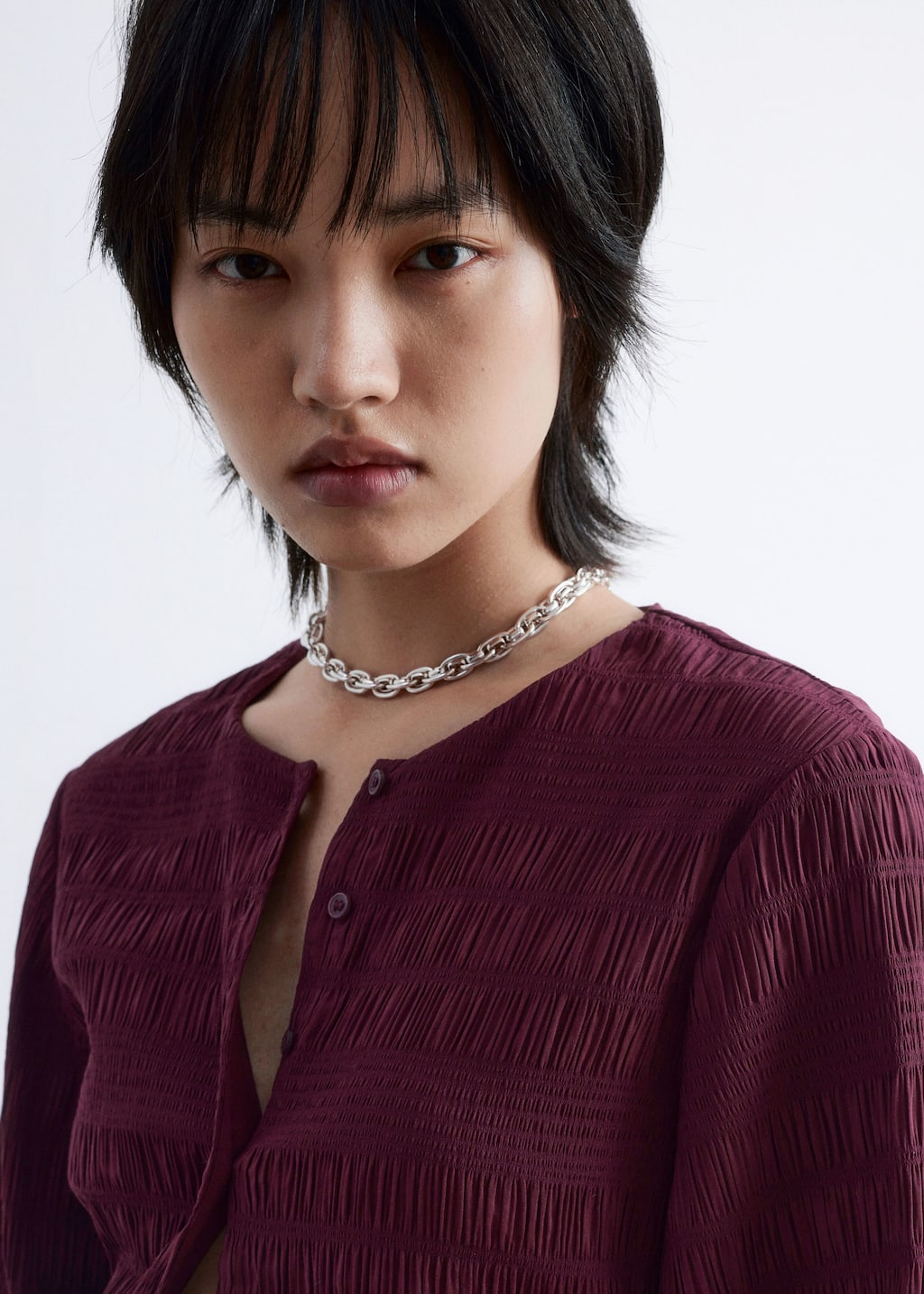 Image of Smocked Balloon-Sleeve Top