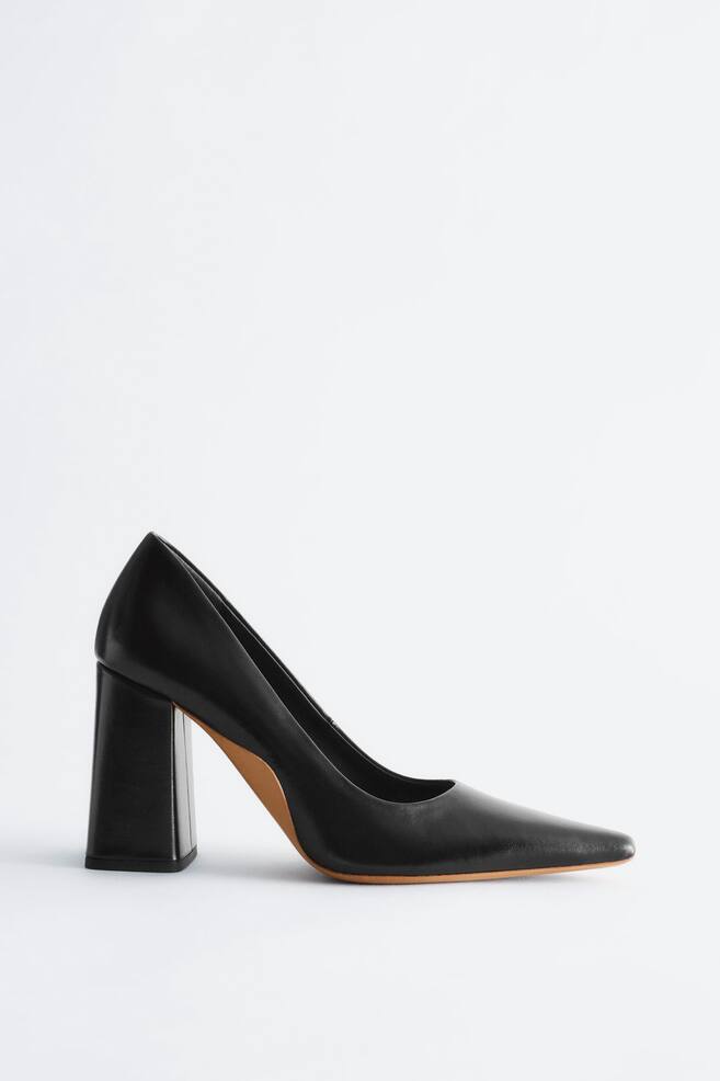 Pumps aus Veloursleder mit Blockabsatz - Schwarz/Khaki/Dark Pink/Weiß - 1