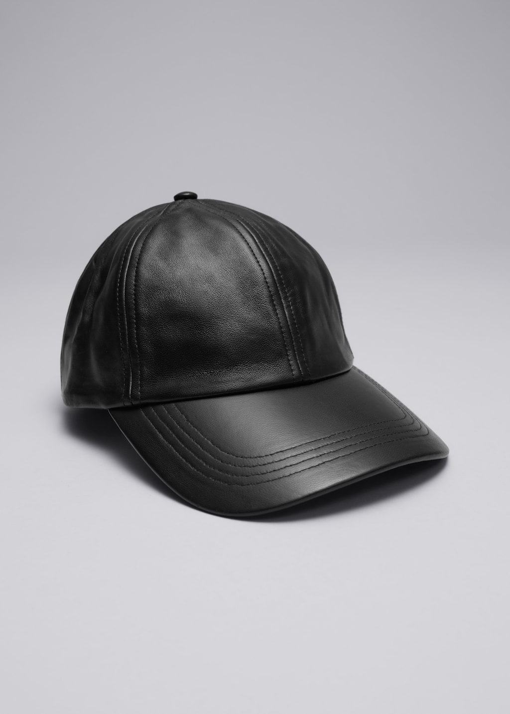 Gorra de béisbol de piel - Negro - Bodegón