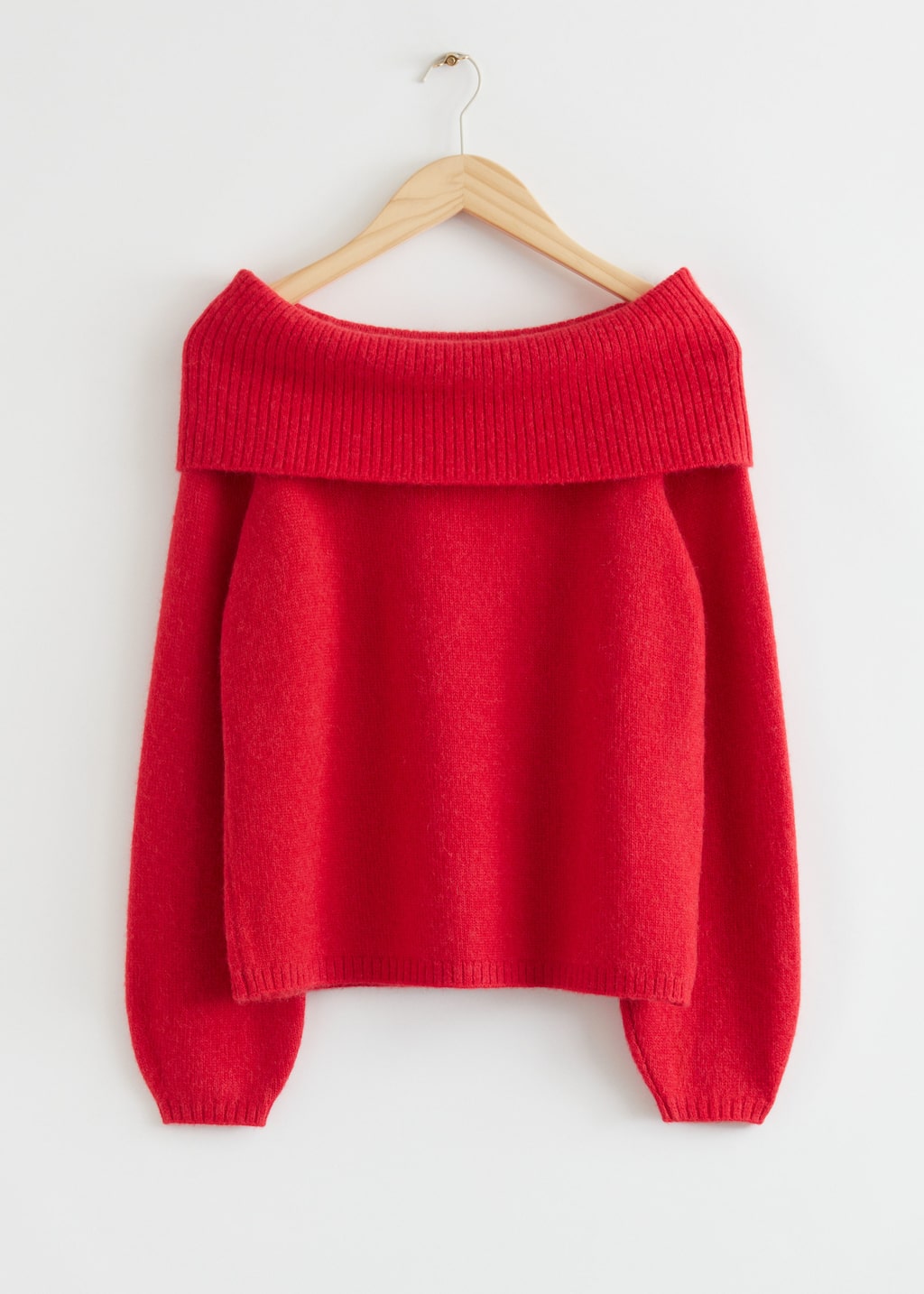 Pull en laine épais épaules dénudées - Rouge - Still Life