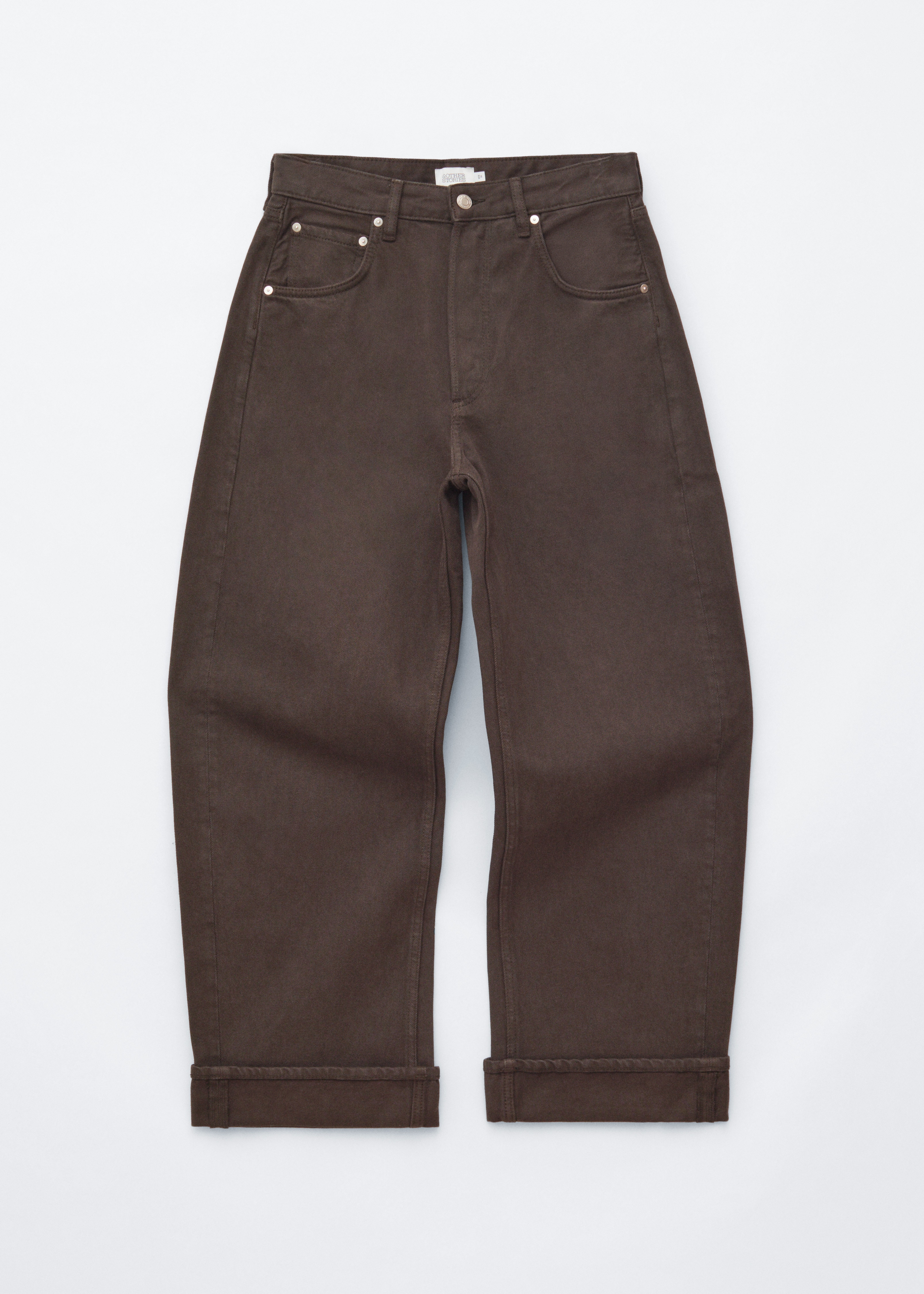 Jeans barrel - Marrone scuro/Crema/Blu medio/Bianco/Blu medio/Marrone ruggine