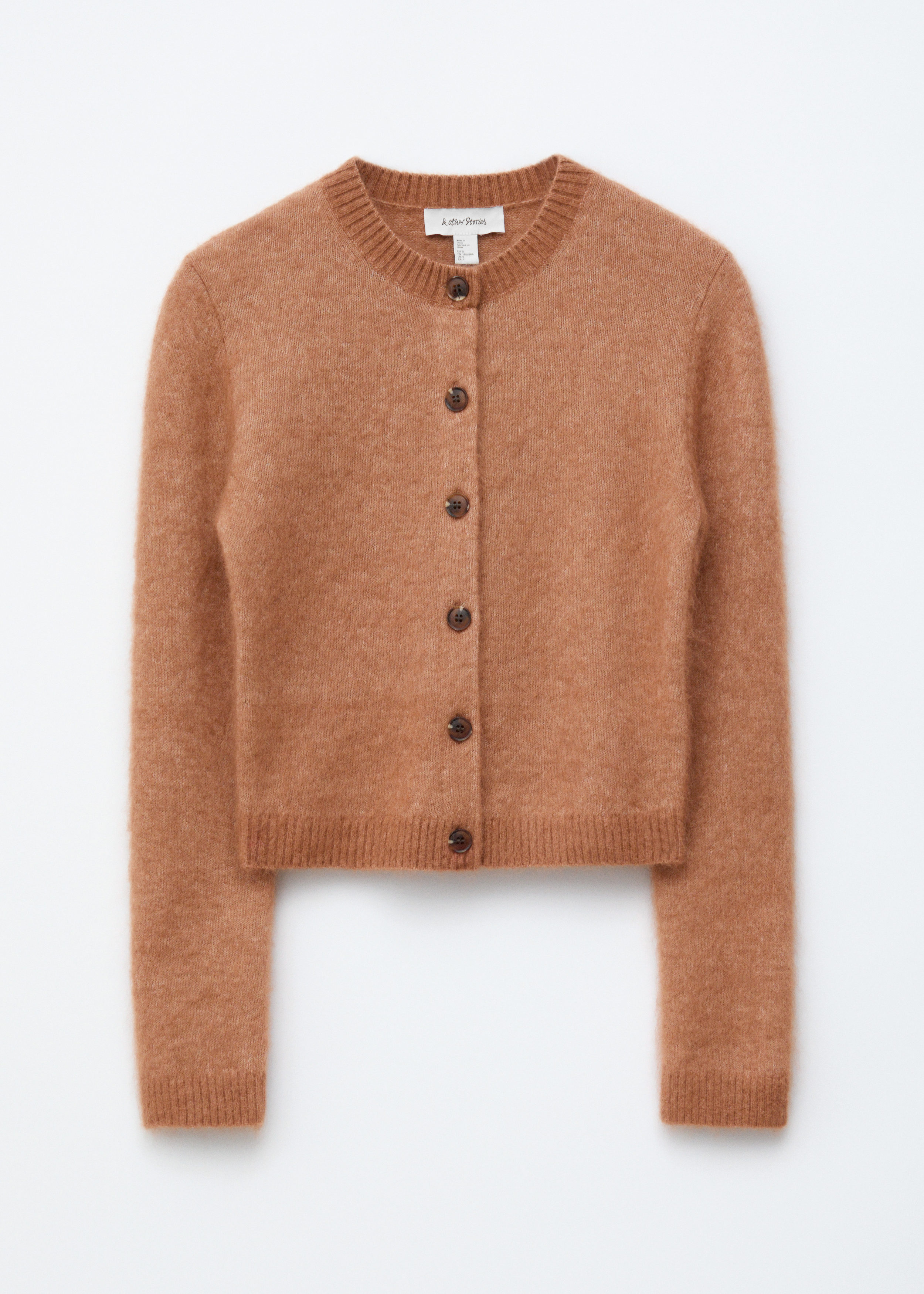 Mohair-Blend Brushed Cardigan - Camel - & Other Stories US