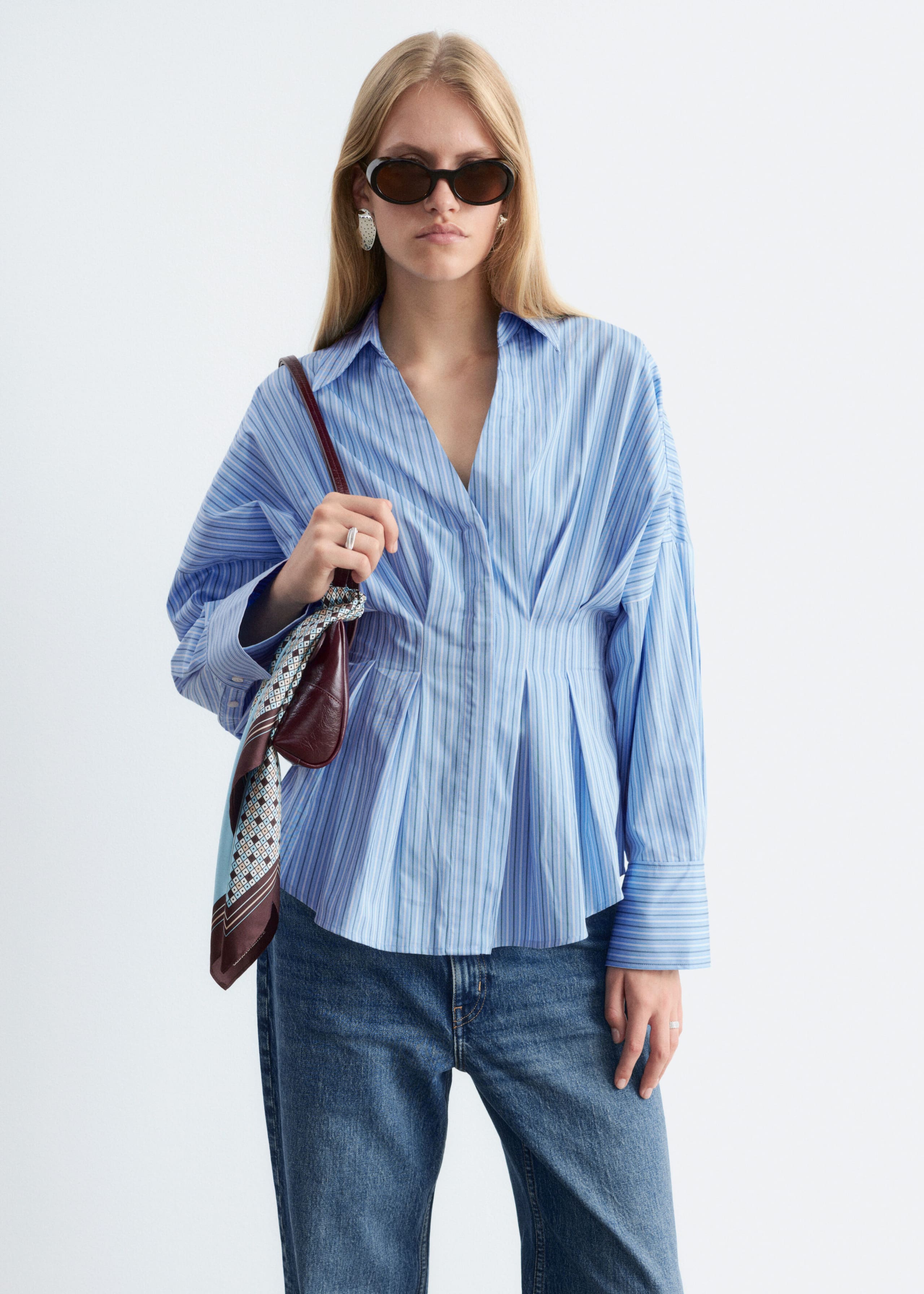 Fitted-Waist Cotton Shirt - White - Lookbook