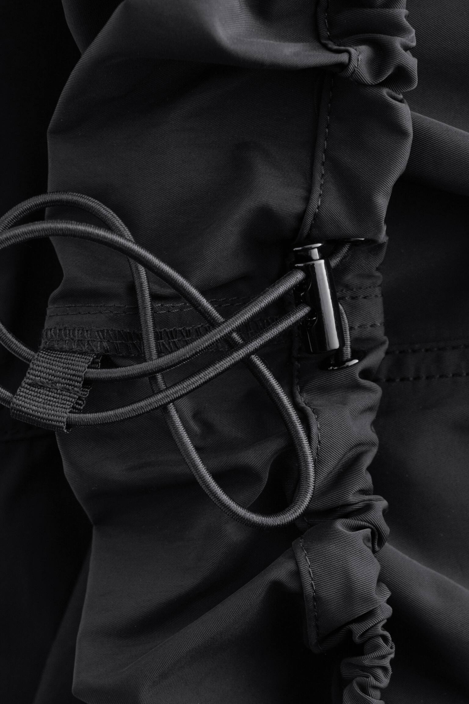 Pantaloni barrel con coulisse - Nero/Marrone scuro - 3