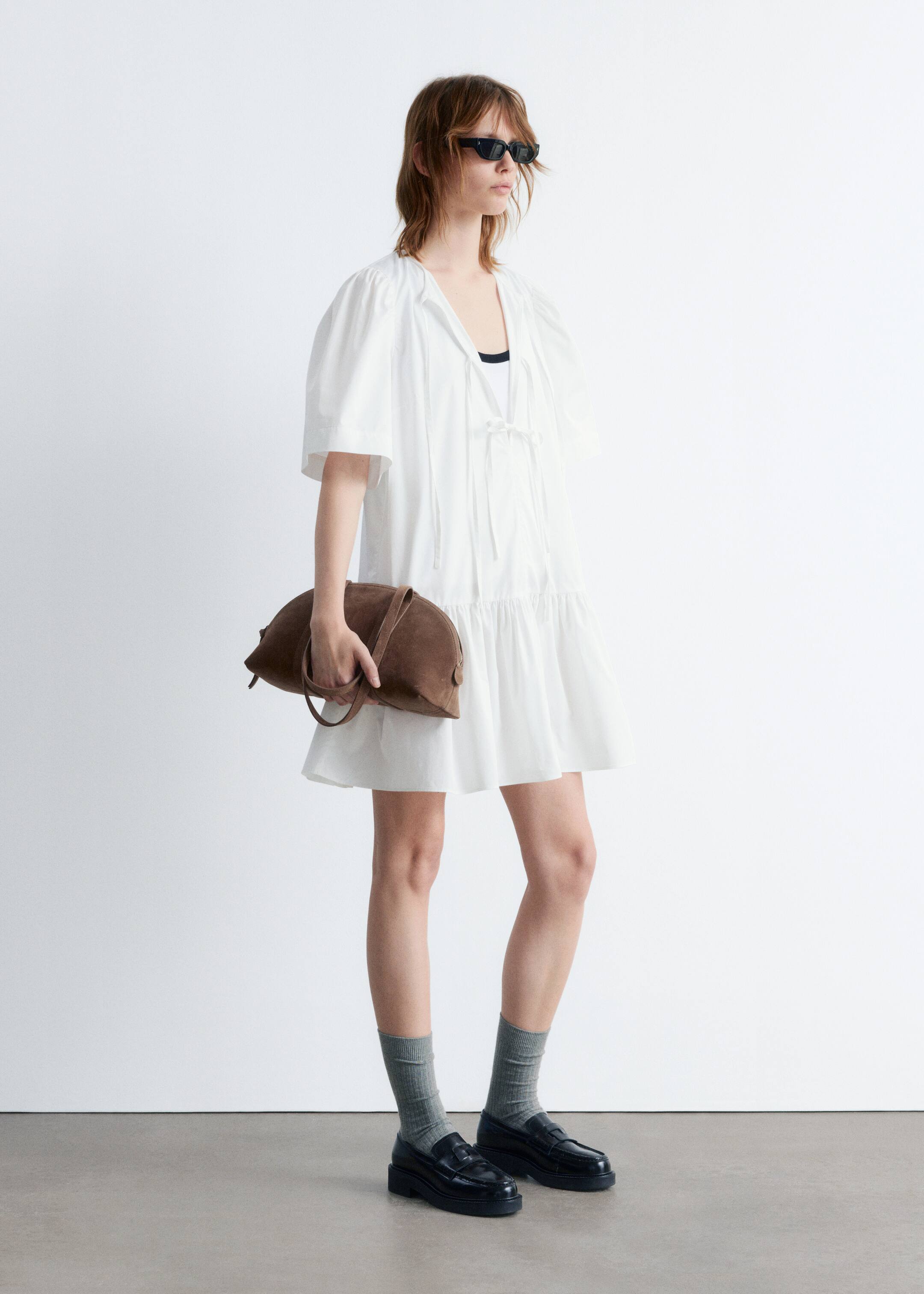 Grotere afbeelding bekijken: Mini-jurk met peplum - Wit - DAMES | H&M NL 4