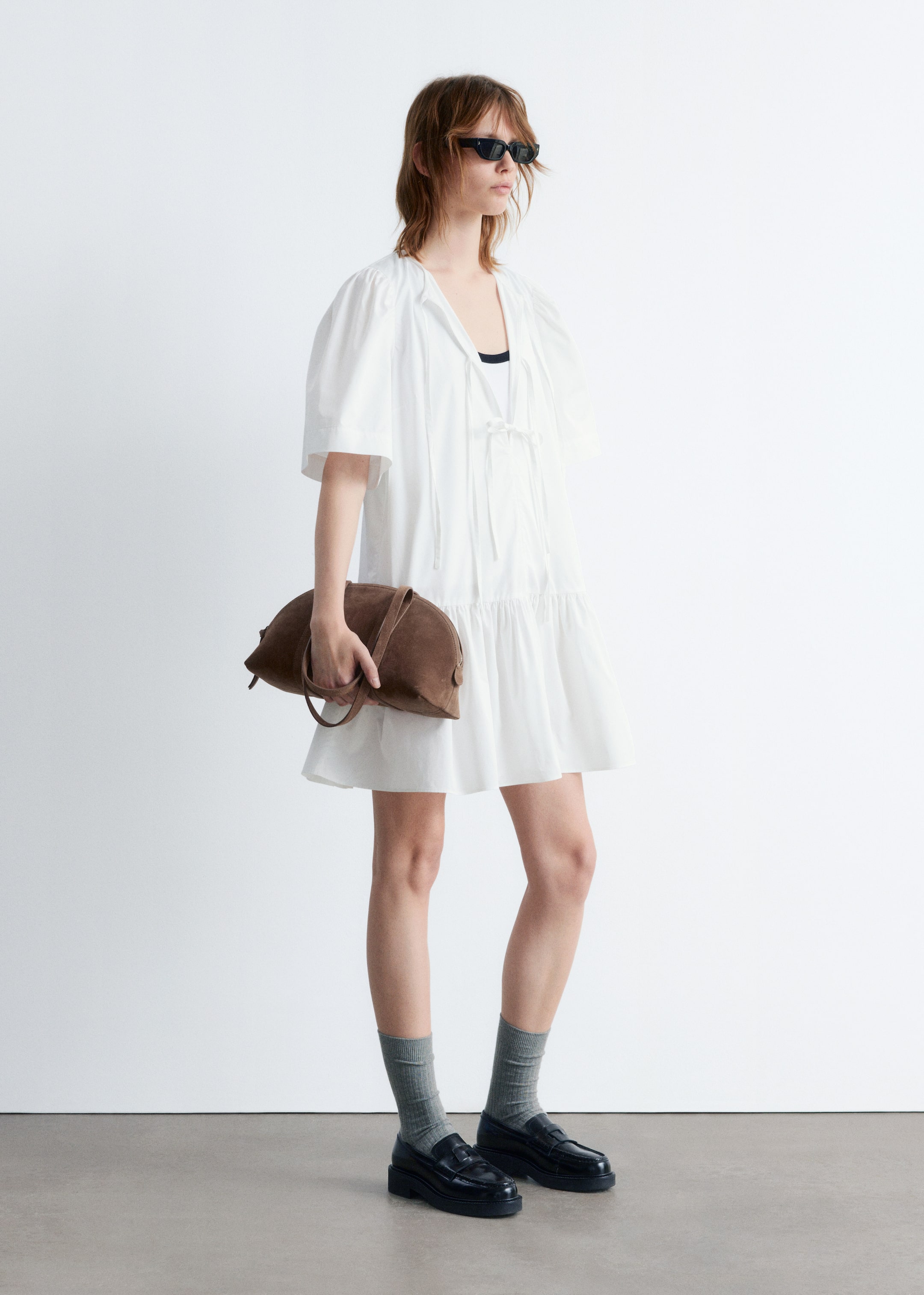Se større billede: Peplum-minikjole - Hvid - DAME | H&M DK 4