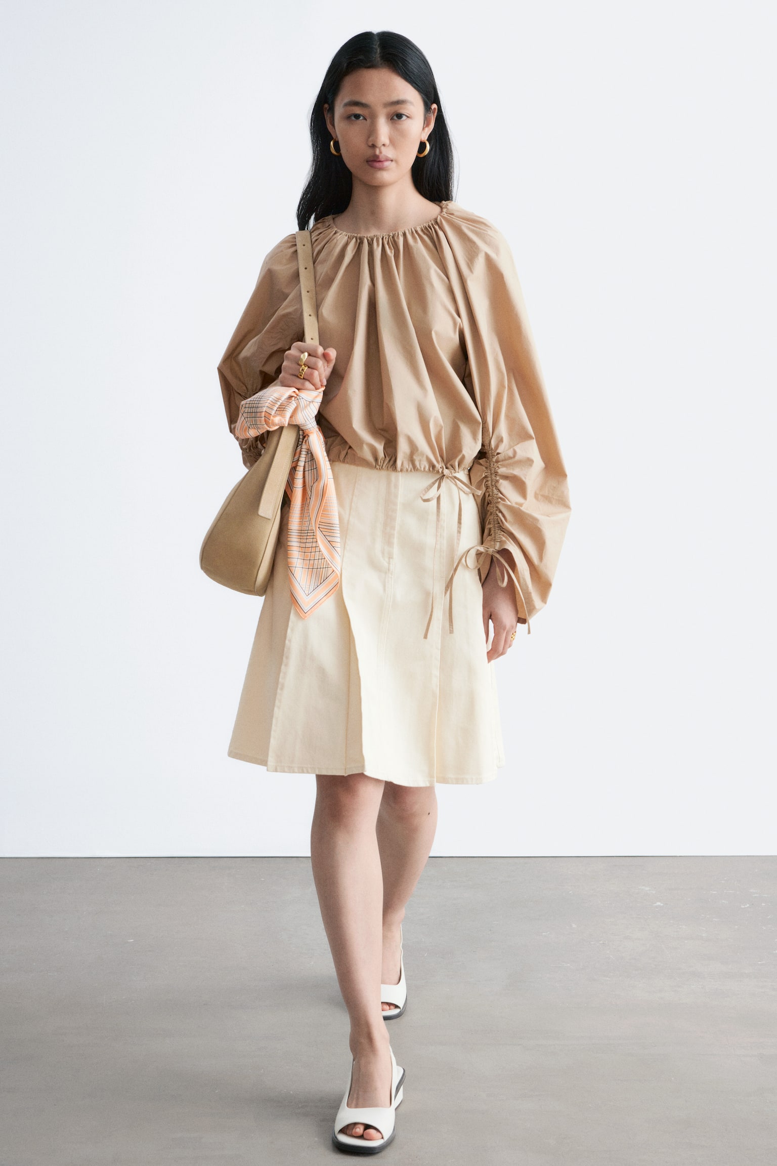 Sculptural Drawstring Blouse - 9