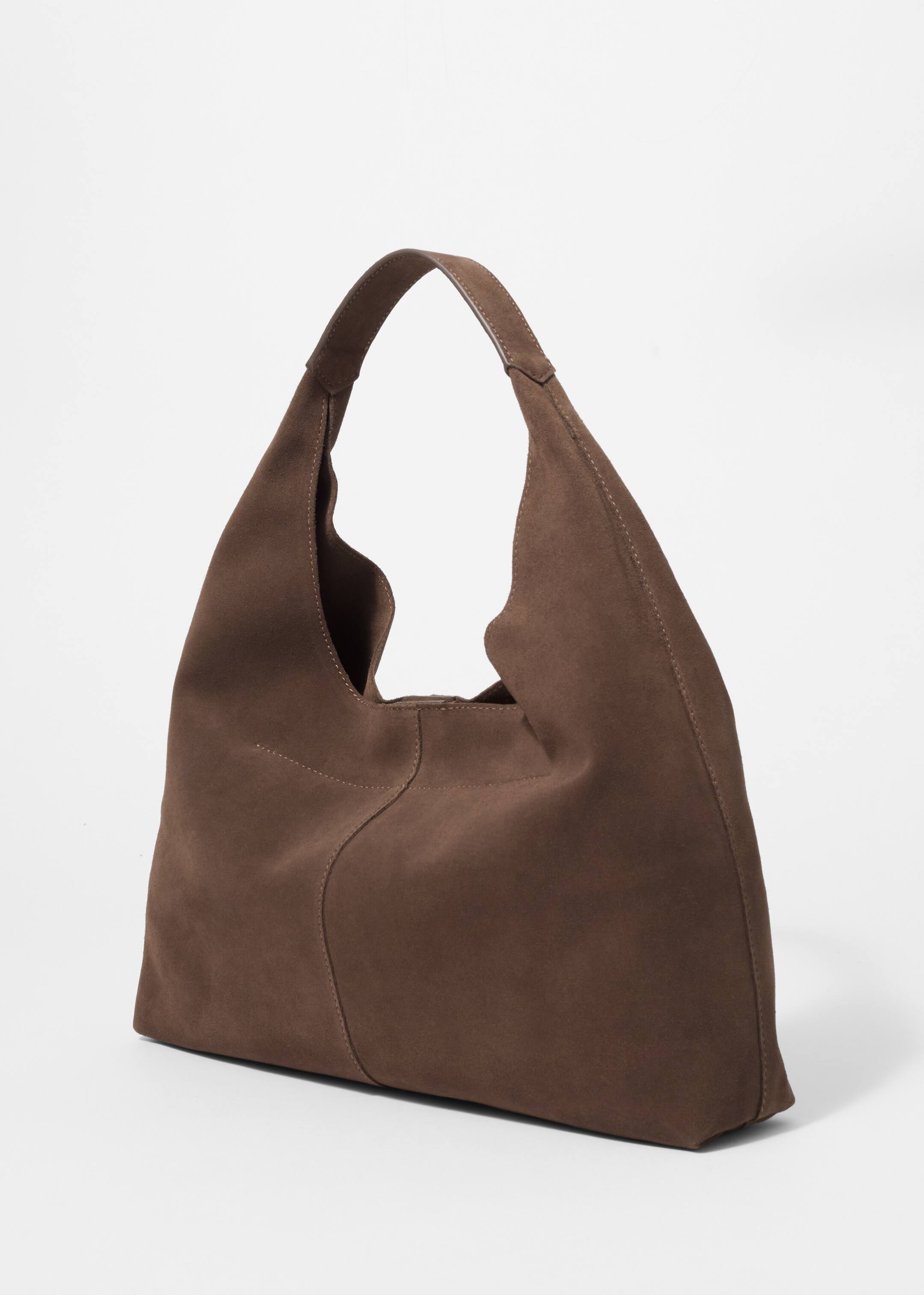 Grösseres Bild ansehen: Klassische Tragetasche aus Veloursleder - Braun - DAMEN | H&M CH 6