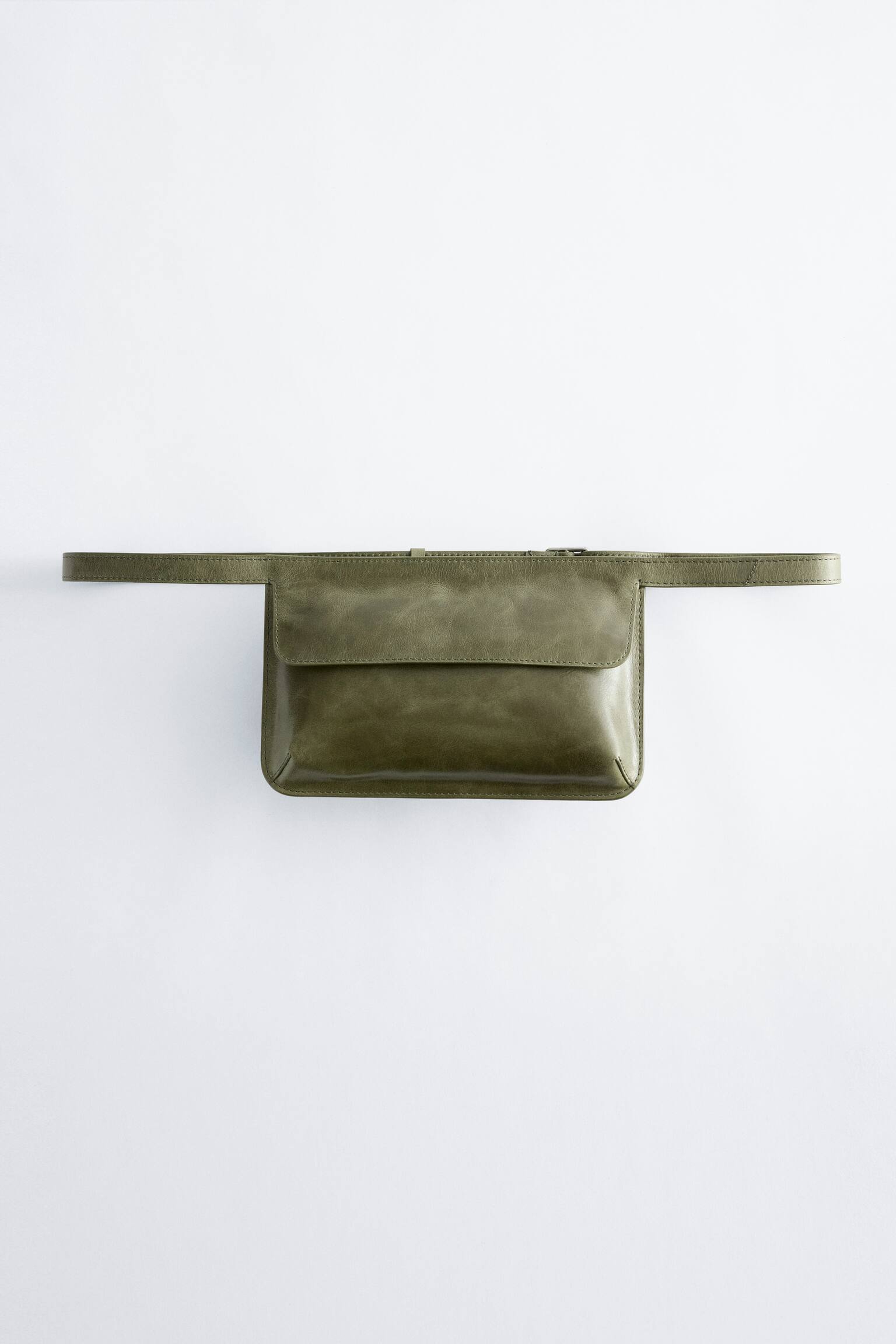 תיק חגורה מעור - Khaki Green - 1