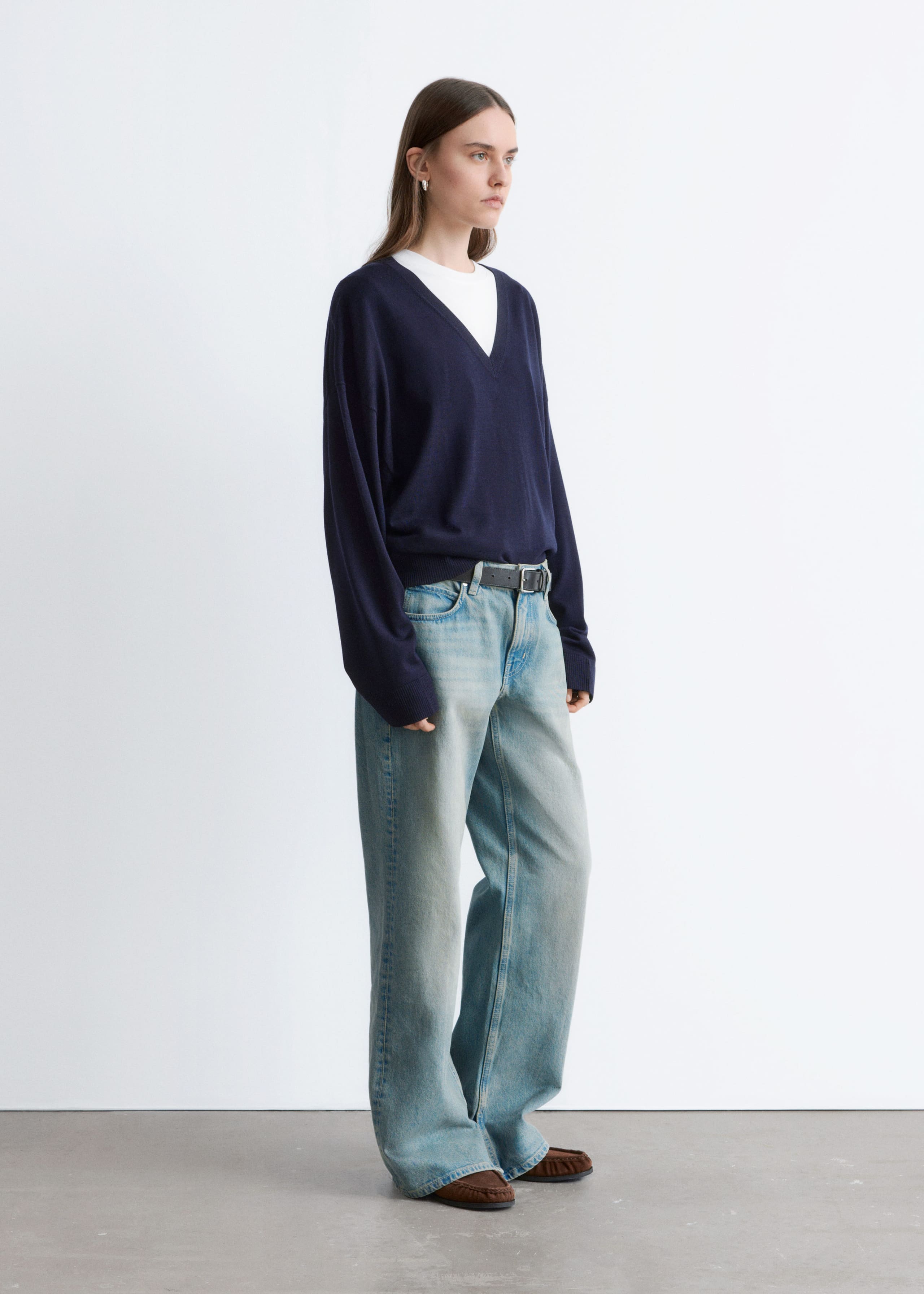 Image of V-Neck Wool Jumper