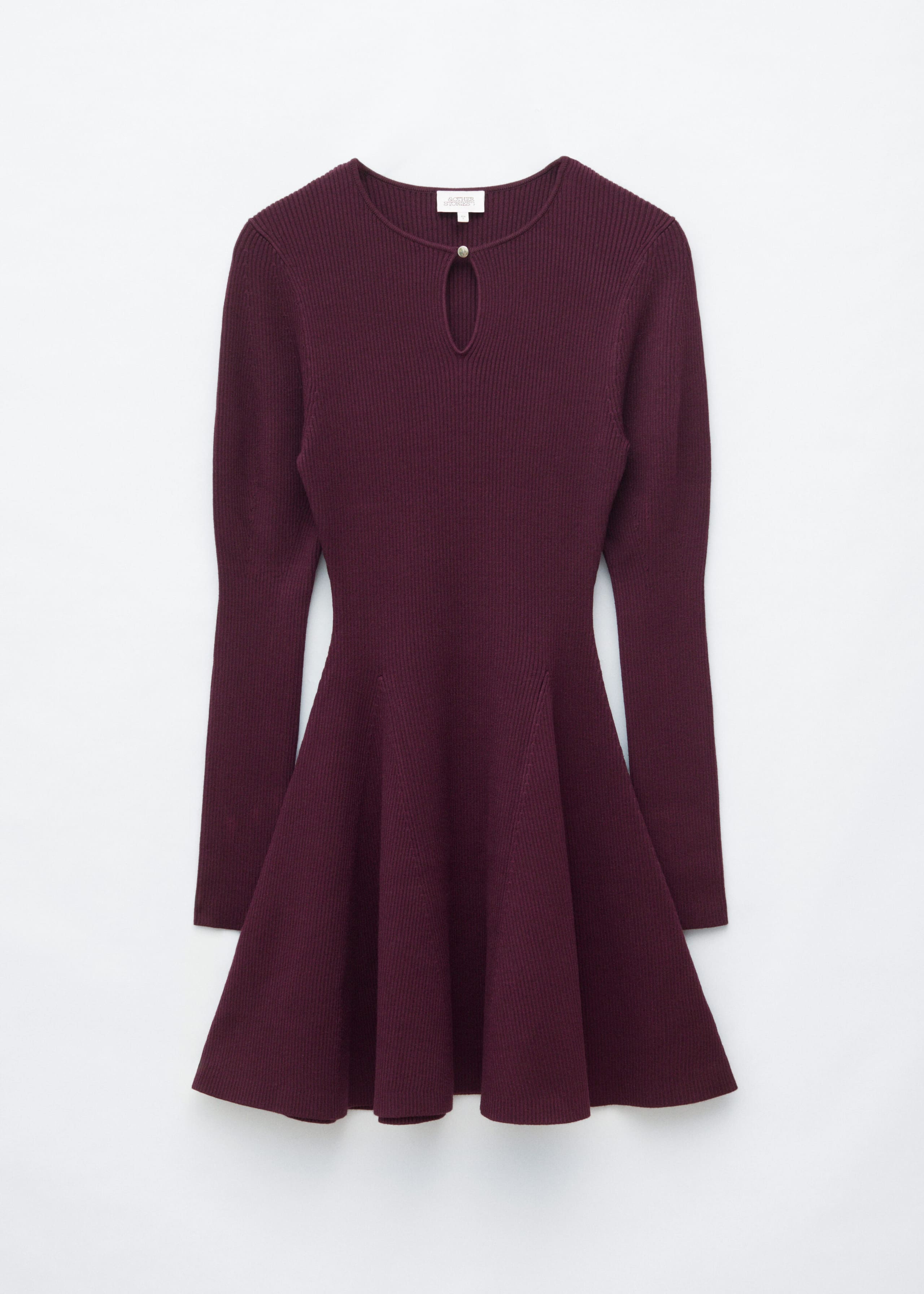 Ribbed Knit Dress - Dark Red - Still Life