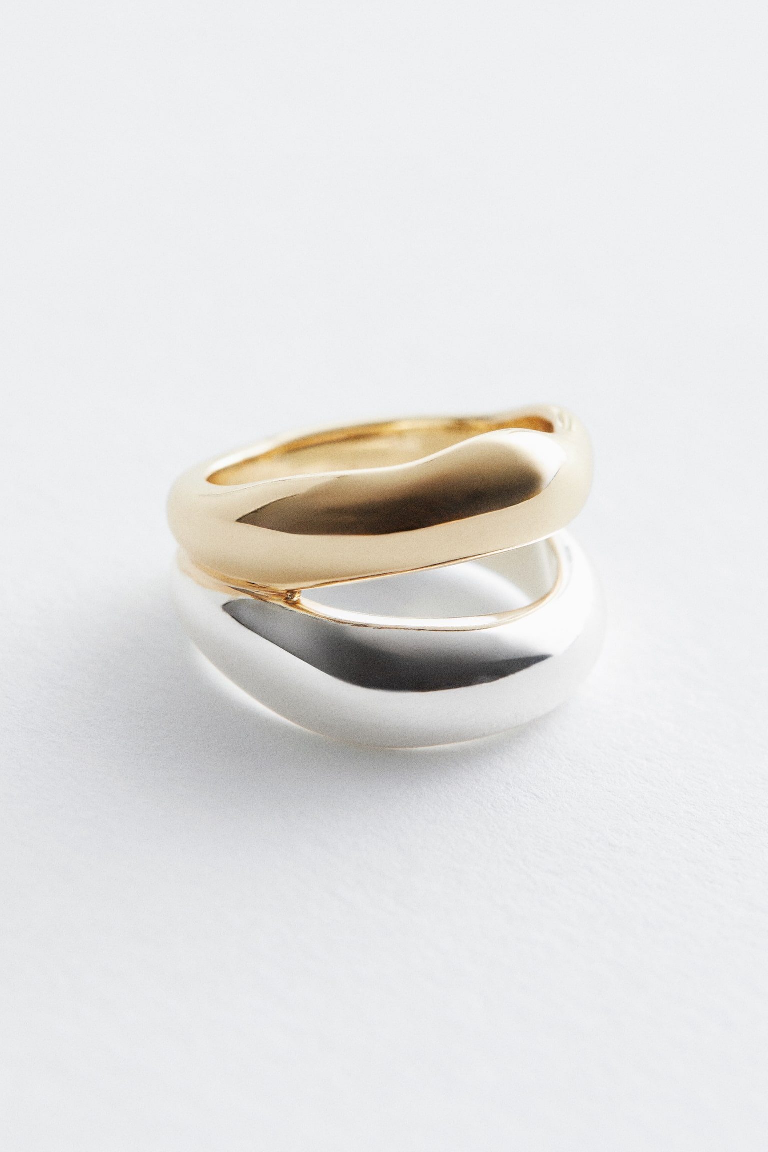 Duo Tone Twin Ring - Gold/Silver - 1
