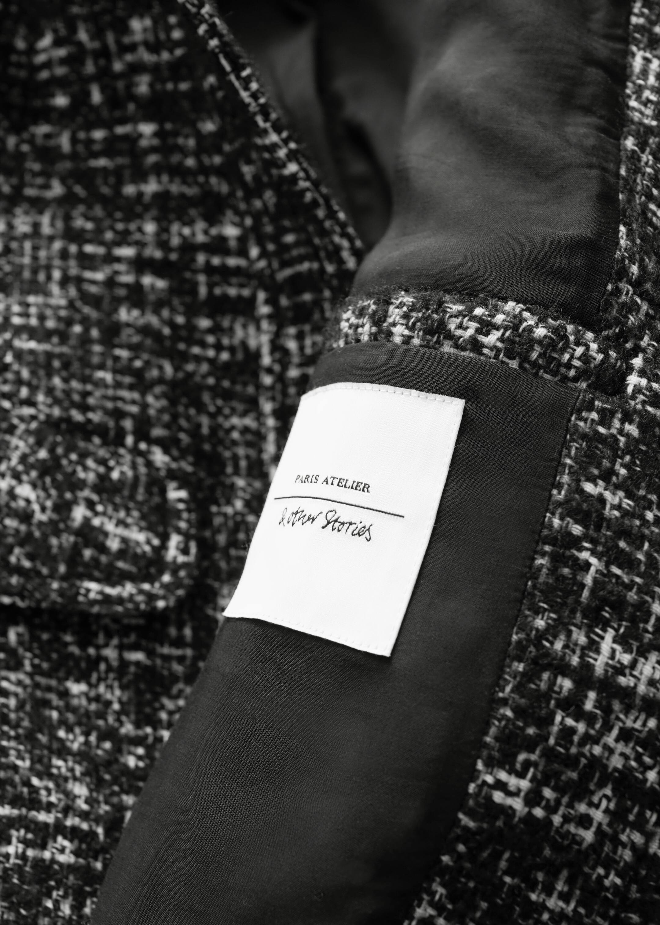 Größeres Bild ansehen: Kastenförmige Tweedjacke - Schwarzer Tweed - Ladies | H&M DE 3