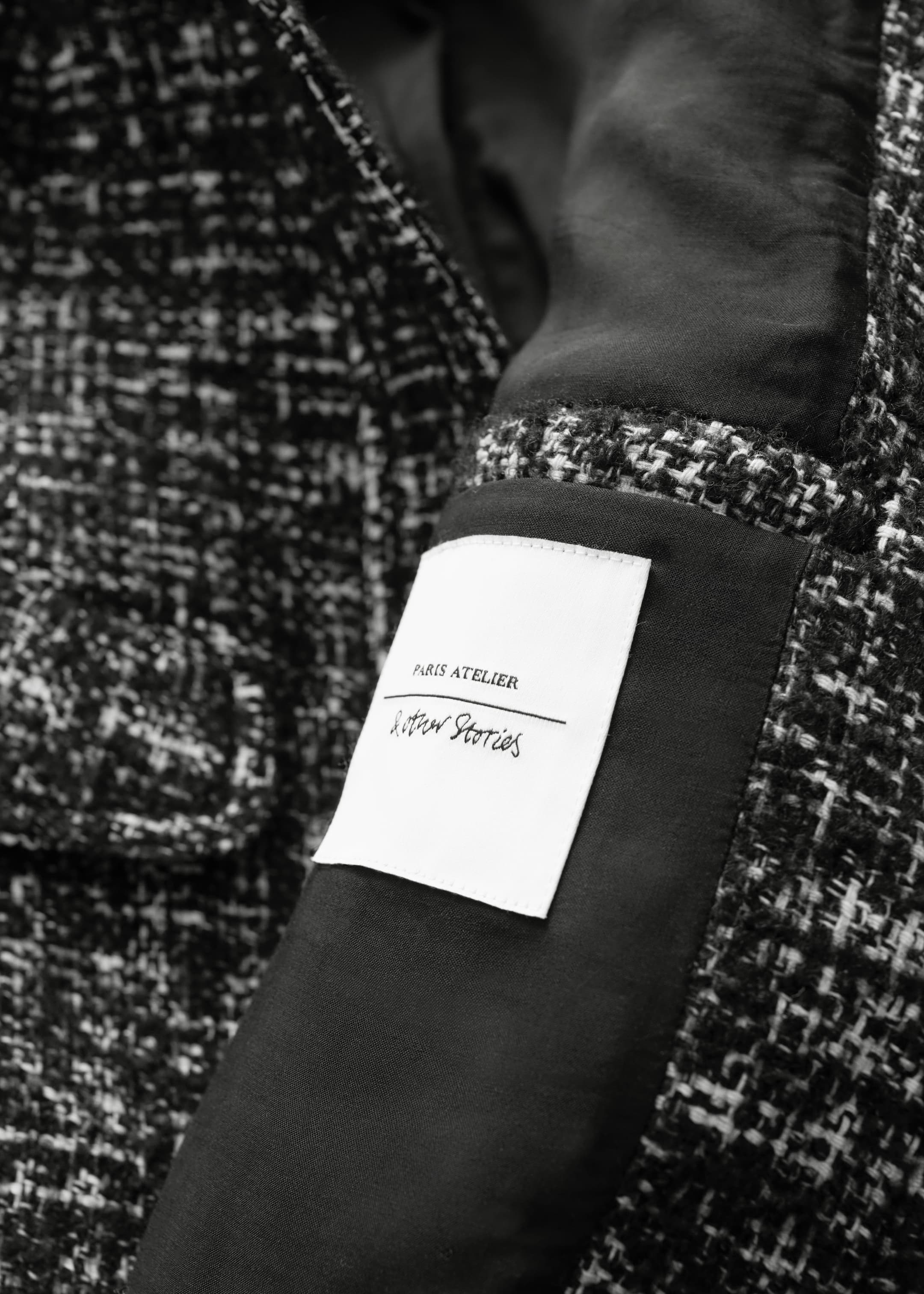Größeres Bild ansehen: Kastenförmige Tweedjacke - Schwarzer Tweed - Ladies | H&M DE 3