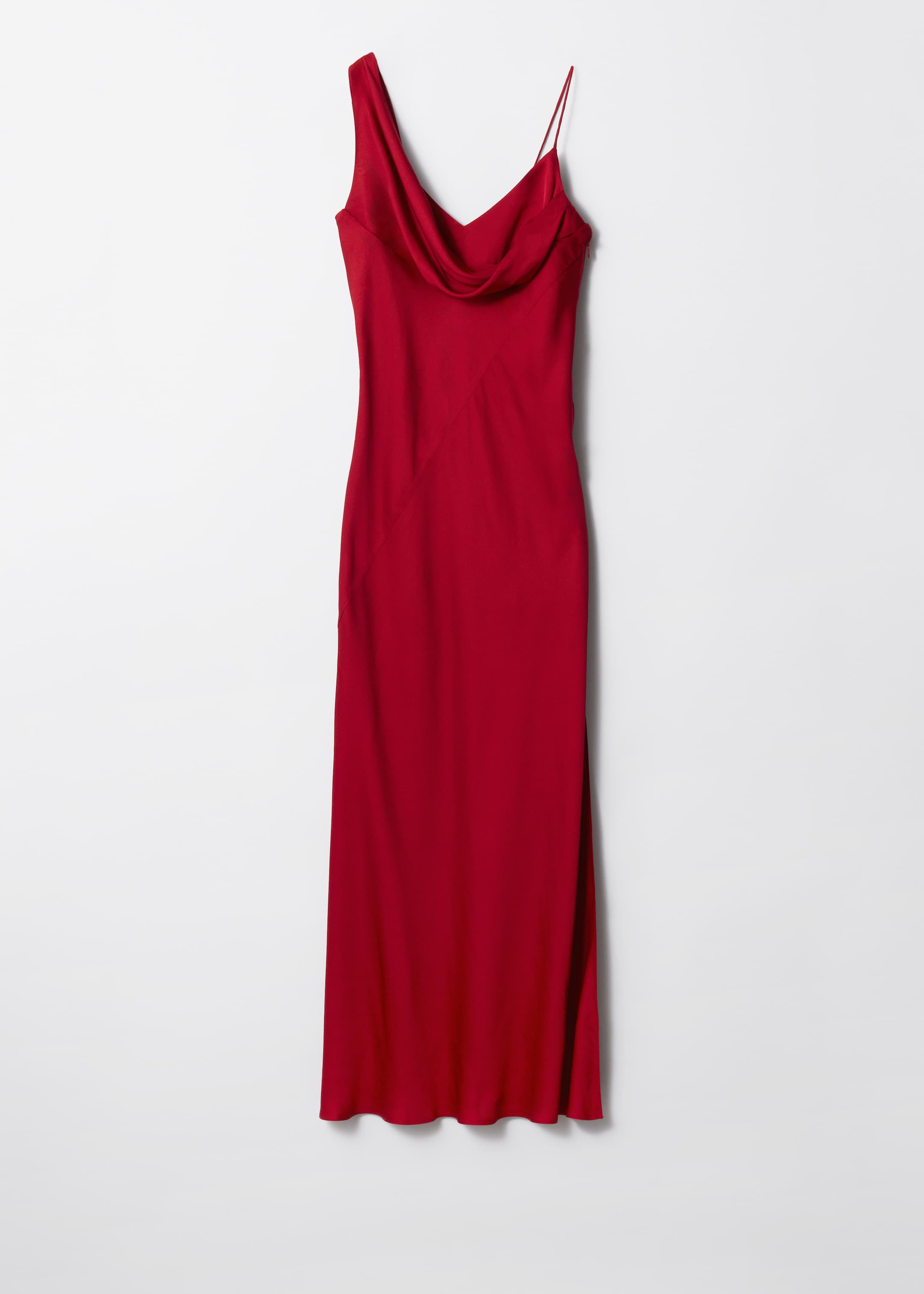 View larger image: Asymmetric Cowl-Neck Midi Dress - Red - Ladies | H&M GB 1