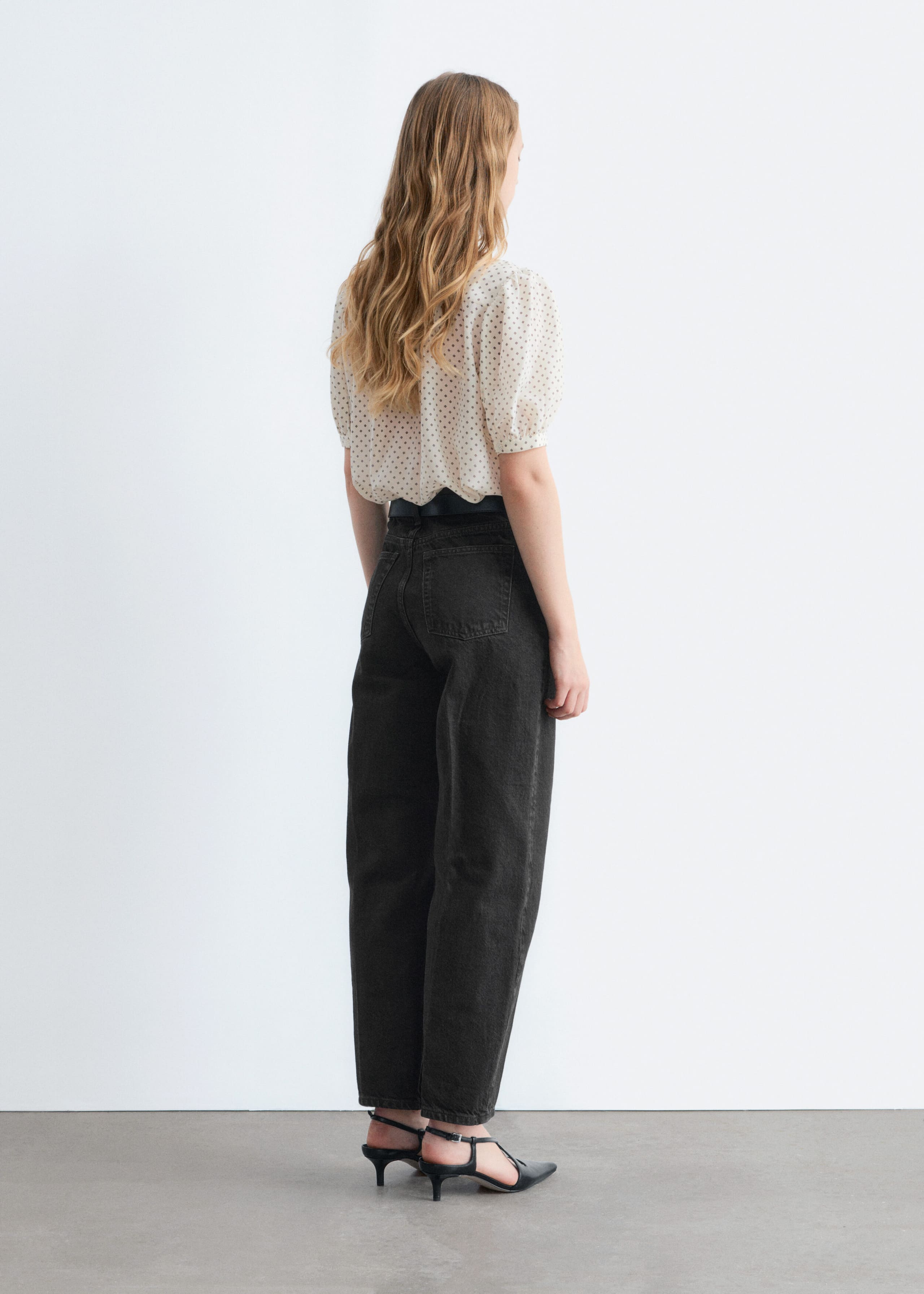 Image of Bedruckte Seidenbluse mit Bindedetail