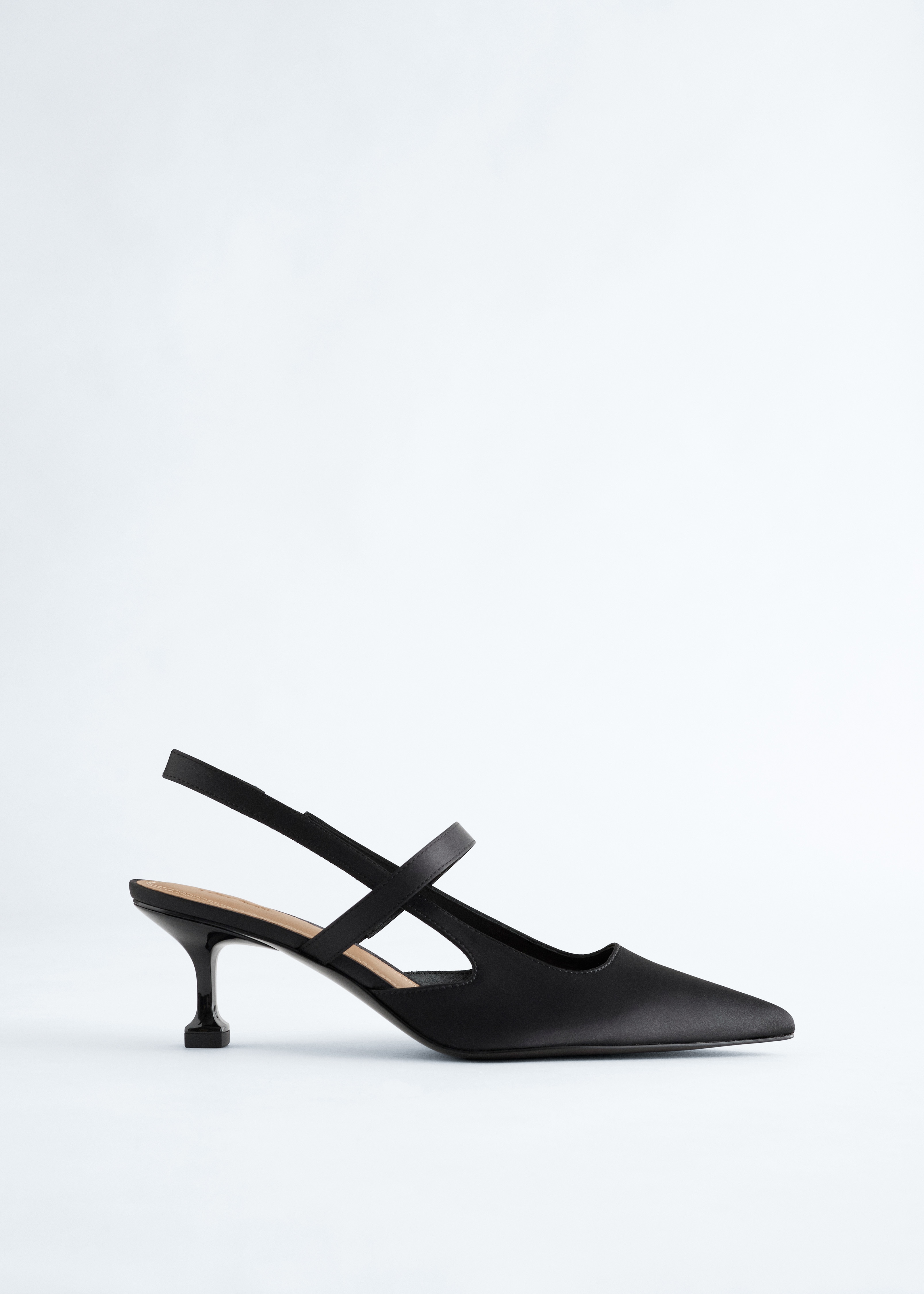 Sapatos slingback - Preto/Prateado