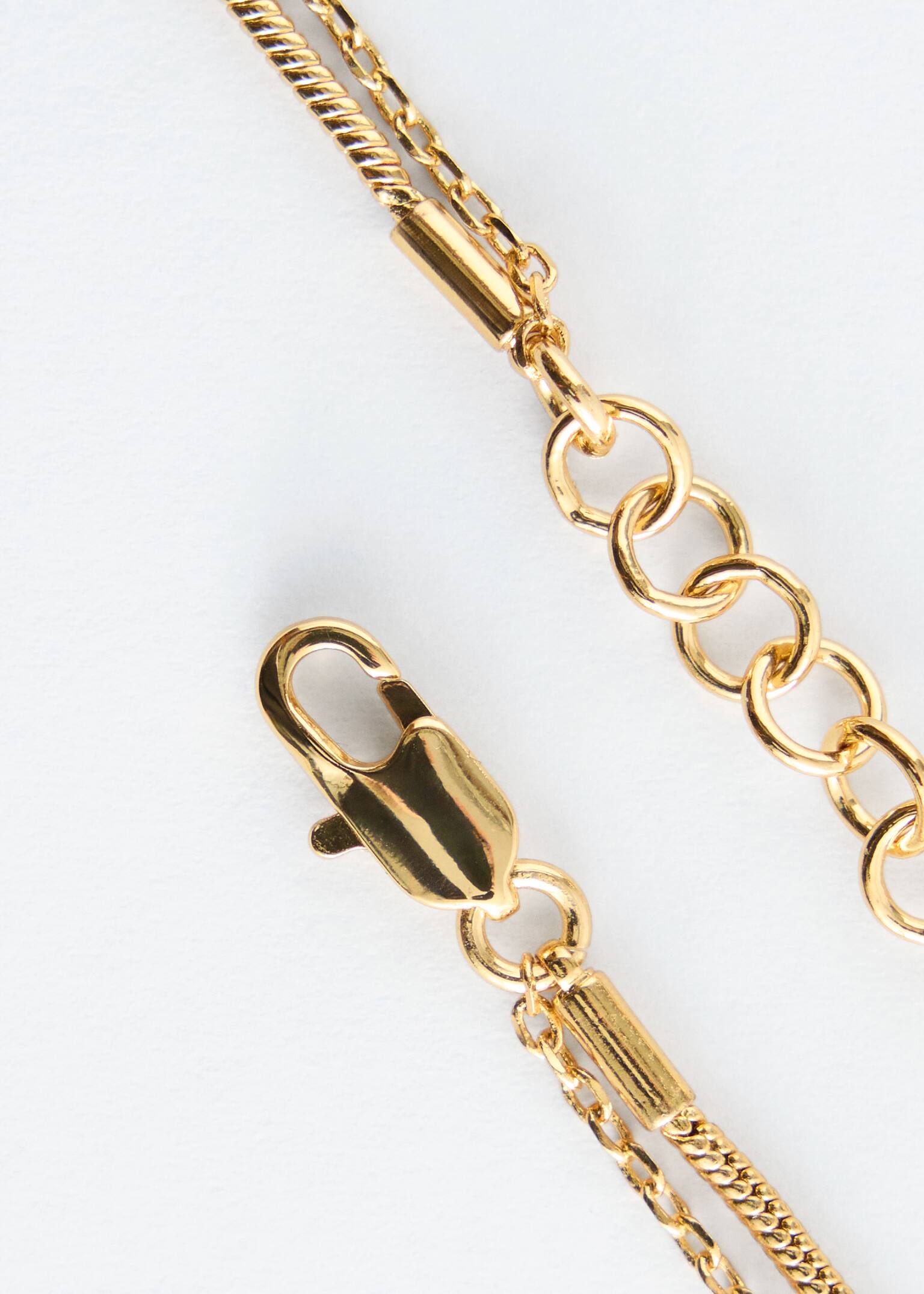 Layered Pendant Necklace - Gold - 2