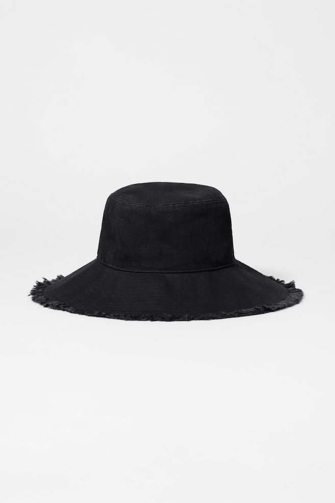 Chapéu de pescador com franjas - Preto - 1